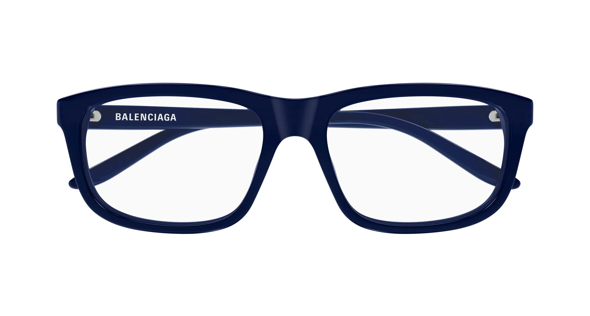 Balenciaga BB0438O 004 Montature da vista Acetato Blu Trasparente Squadrata - immagine 2