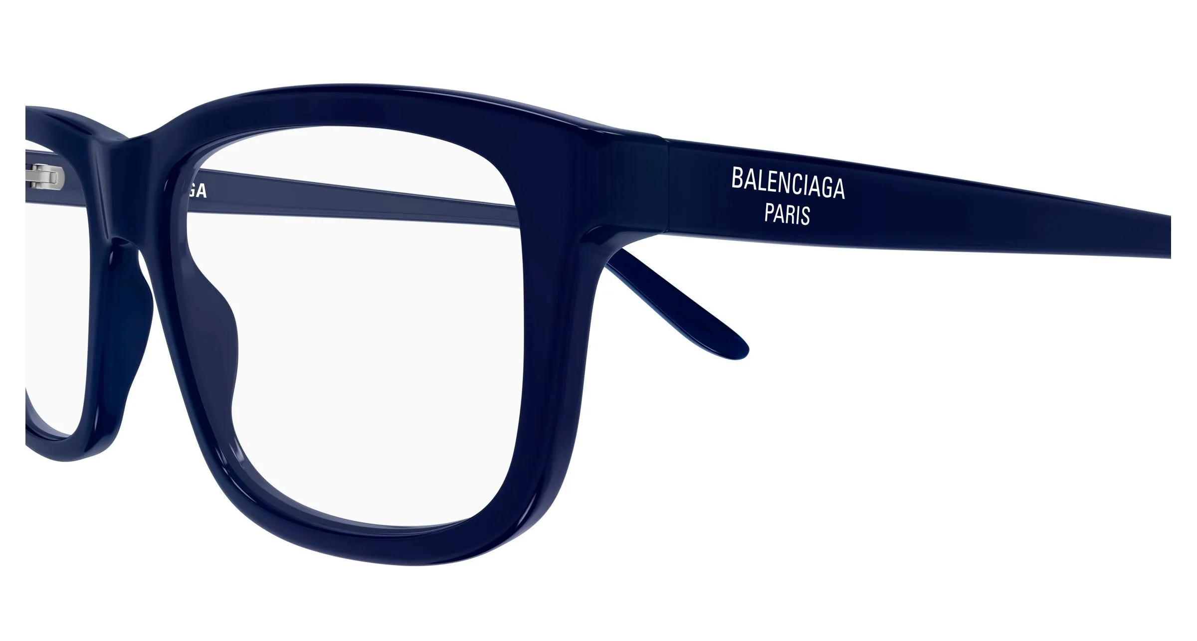 Balenciaga BB0438O 004 Montature da vista Acetato Blu Trasparente Squadrata - immagine 3