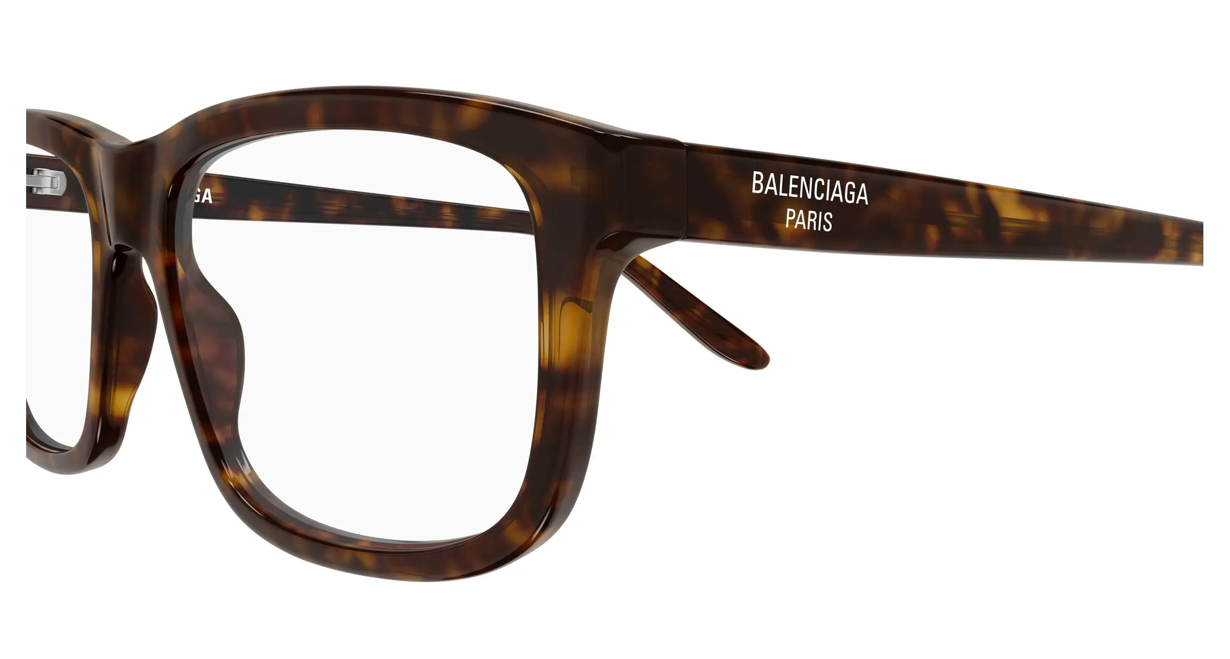 Balenciaga BB0438O 002 Montature da vista Acetato Havana Trasparente Squadrata - immagine 3
