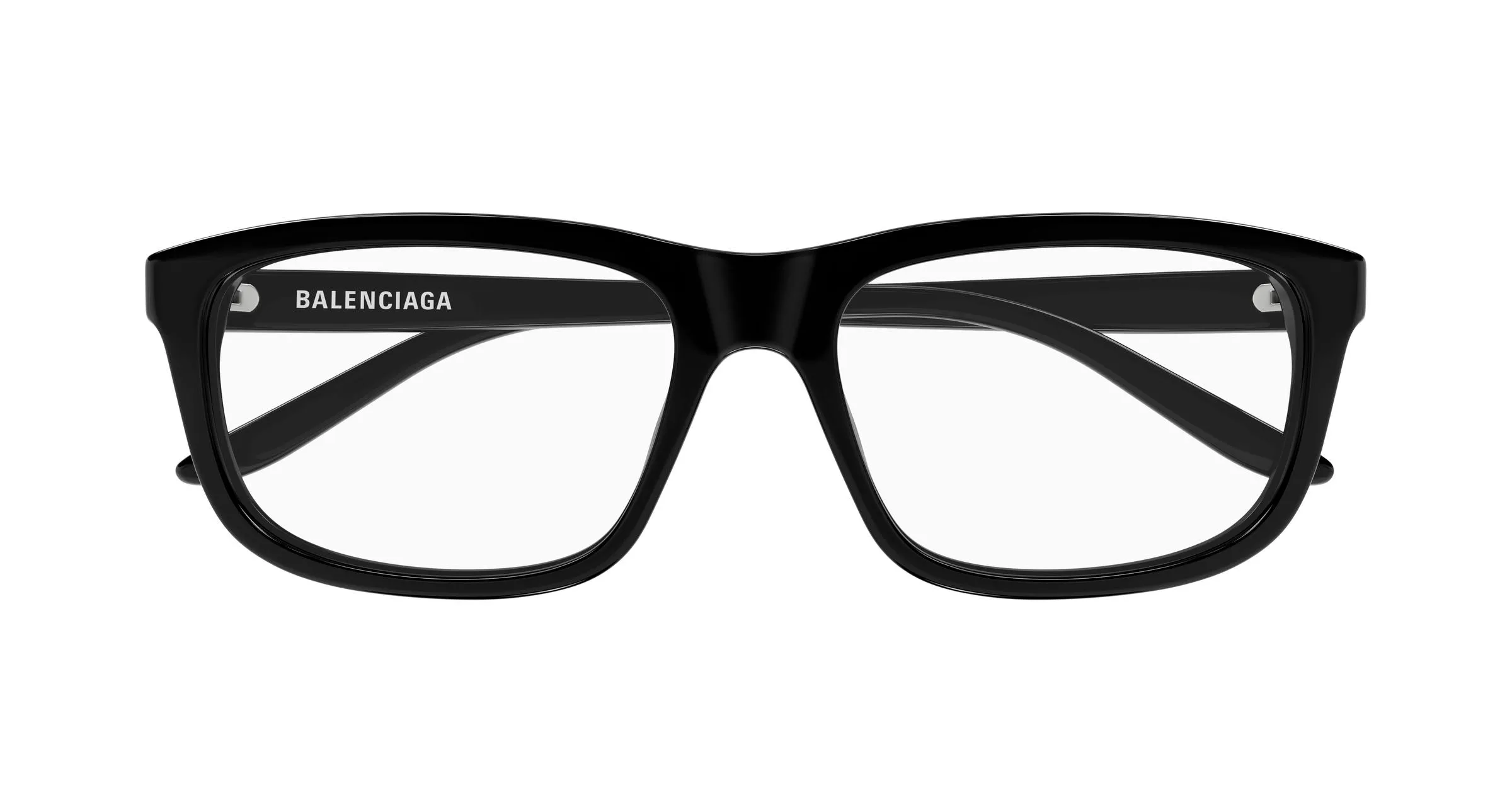 Balenciaga BB0438O 001 Montature da vista Acetato Nero Trasparente Squadrata - immagine 2