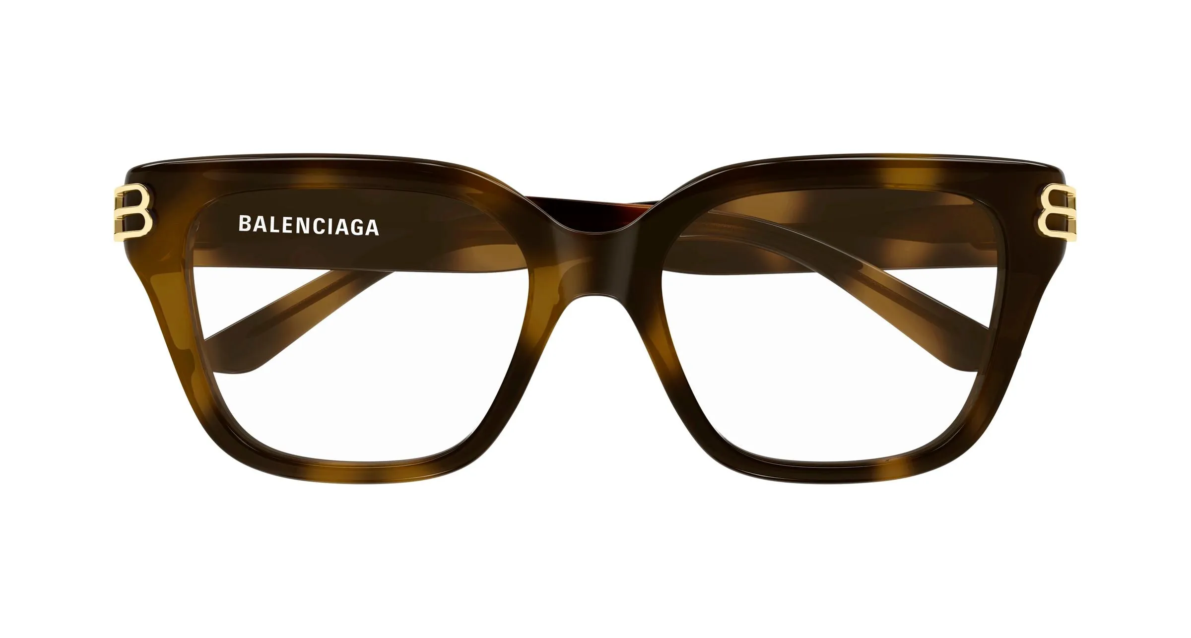 Balenciaga BB0437O 008 Montature da vista Acetato Havana Trasparente Squadrata - immagine 2