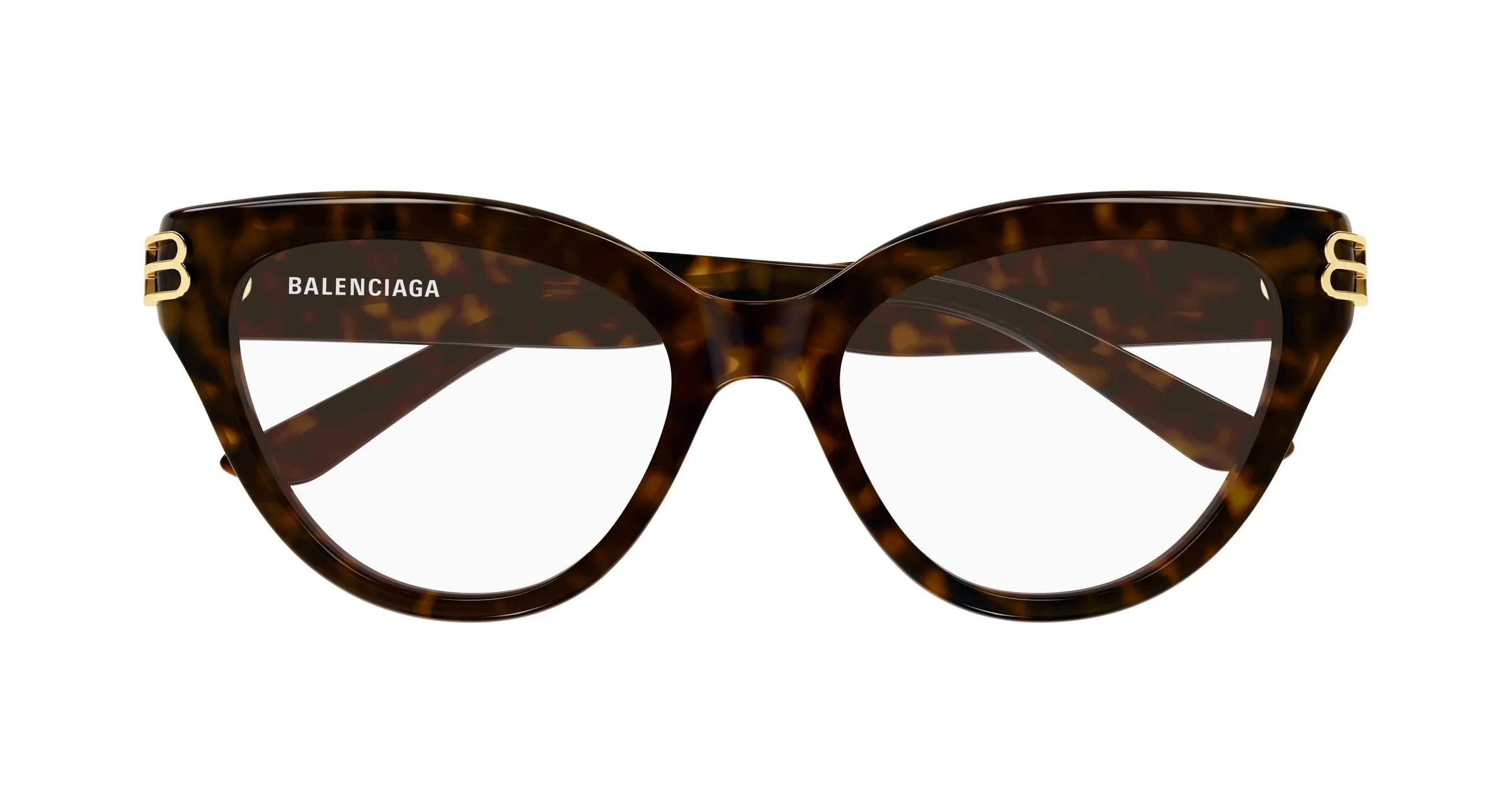 Balenciaga BB0436O 002 Montature da vista Acetato Havana Trasparente Cat Eye - immagine 2