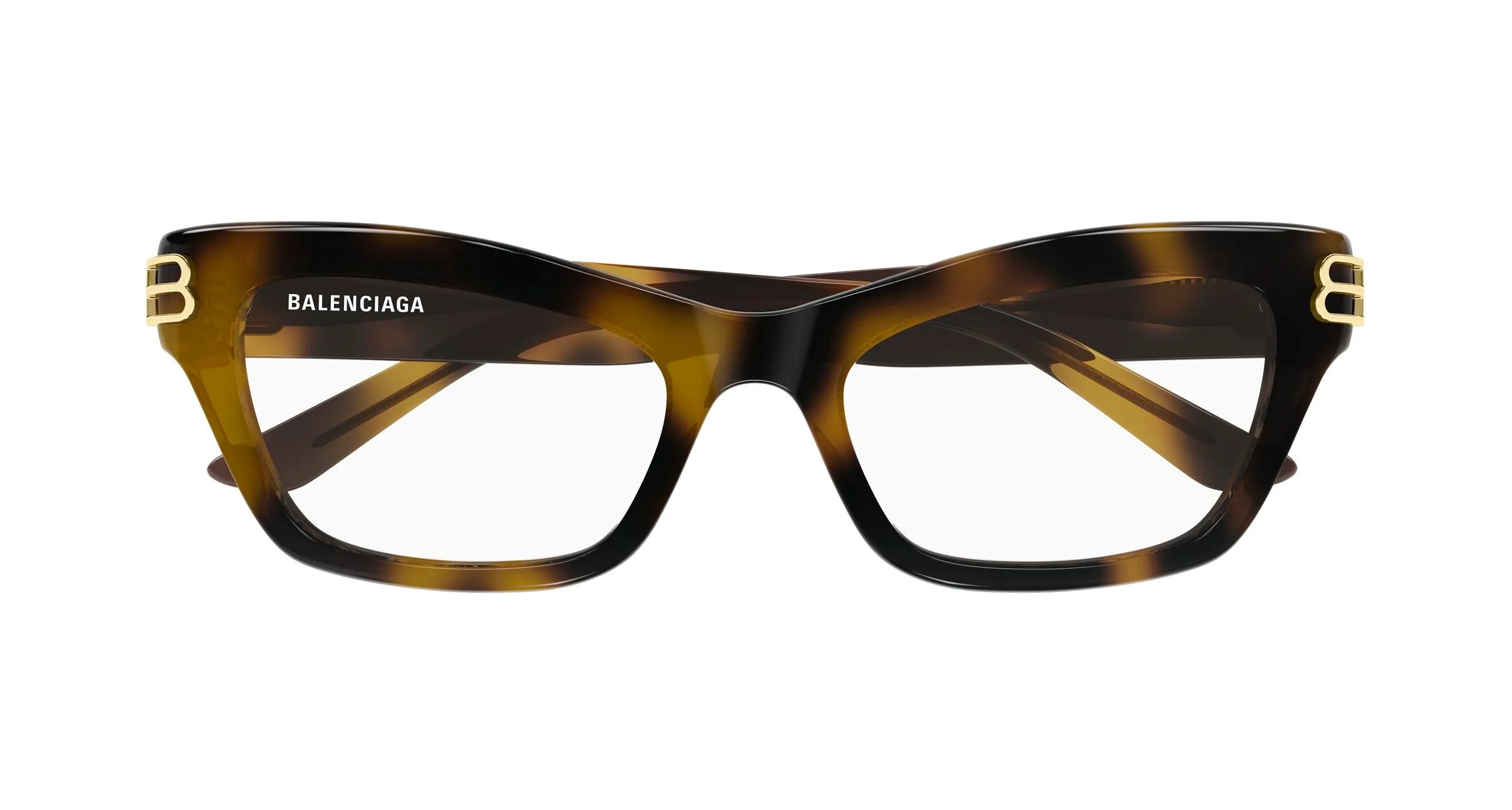 Balenciaga BB0435O 003 Montature da vista Acetato Havana Trasparente Cat Eye - immagine 2