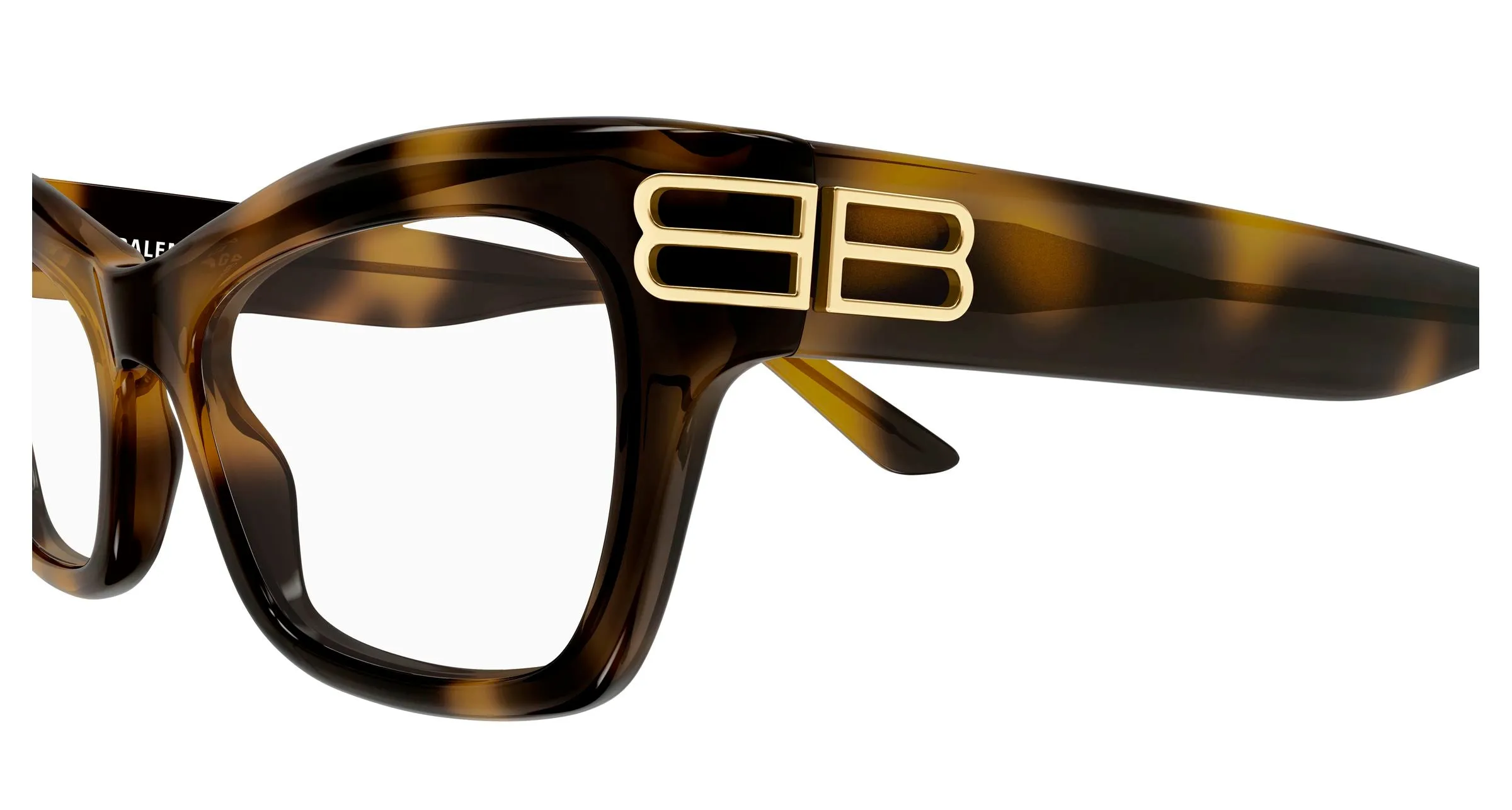 Balenciaga BB0435O 003 Montature da vista Acetato Havana Trasparente Cat Eye - immagine 3
