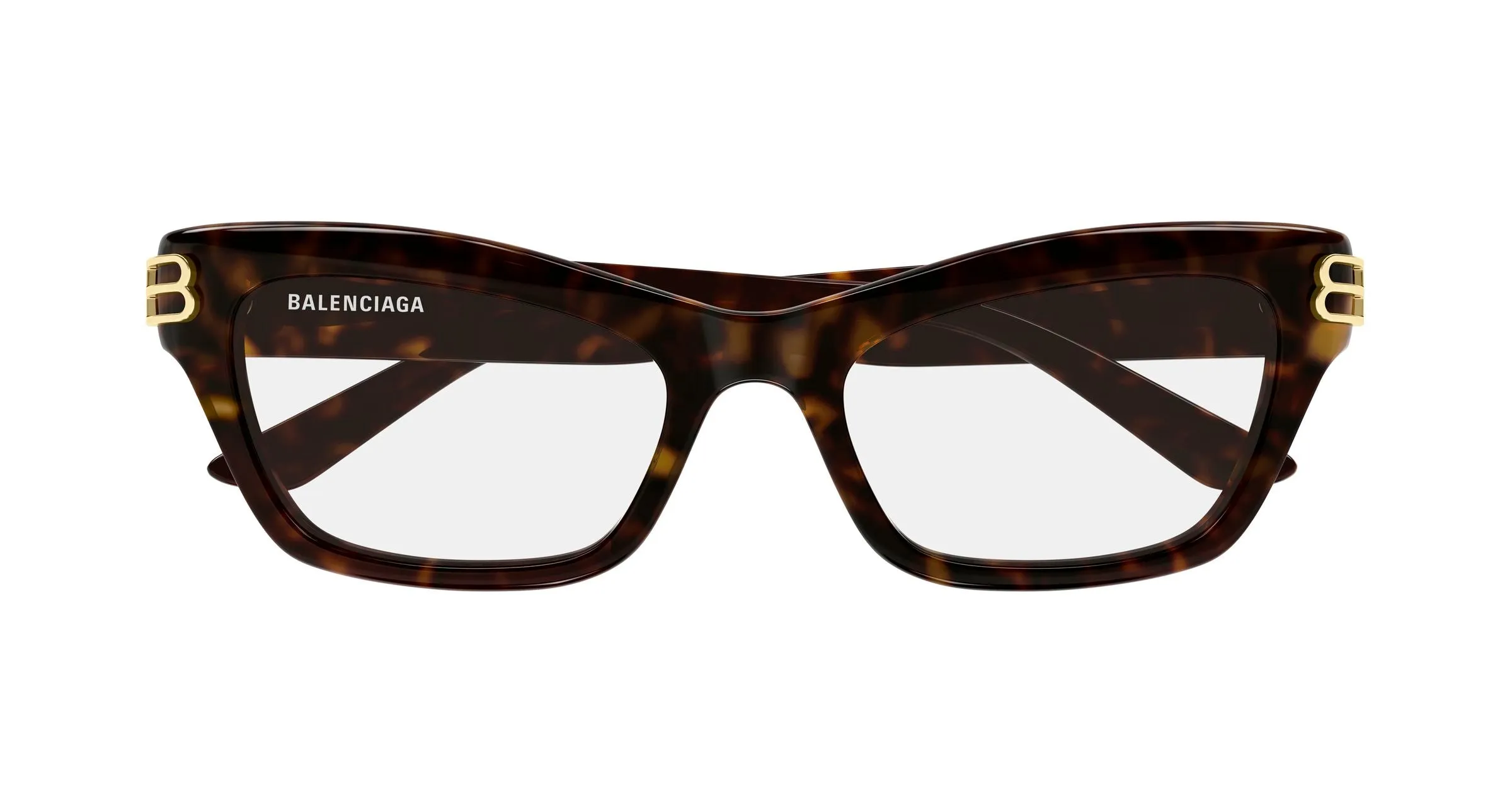 Balenciaga BB0435O 002 Montature da vista Acetato Havana Trasparente Cat Eye - immagine 2