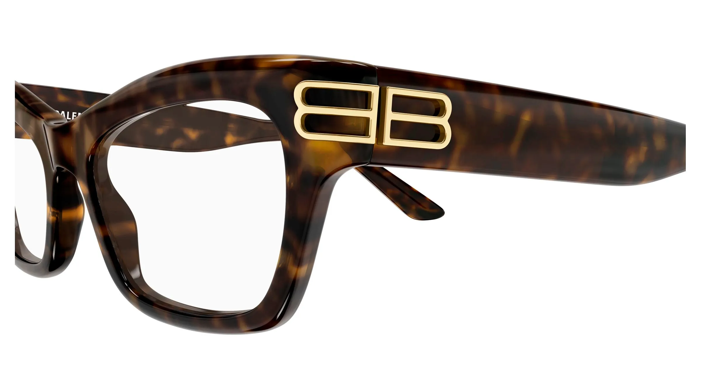 Balenciaga BB0435O 002 Montature da vista Acetato Havana Trasparente Cat Eye - immagine 3