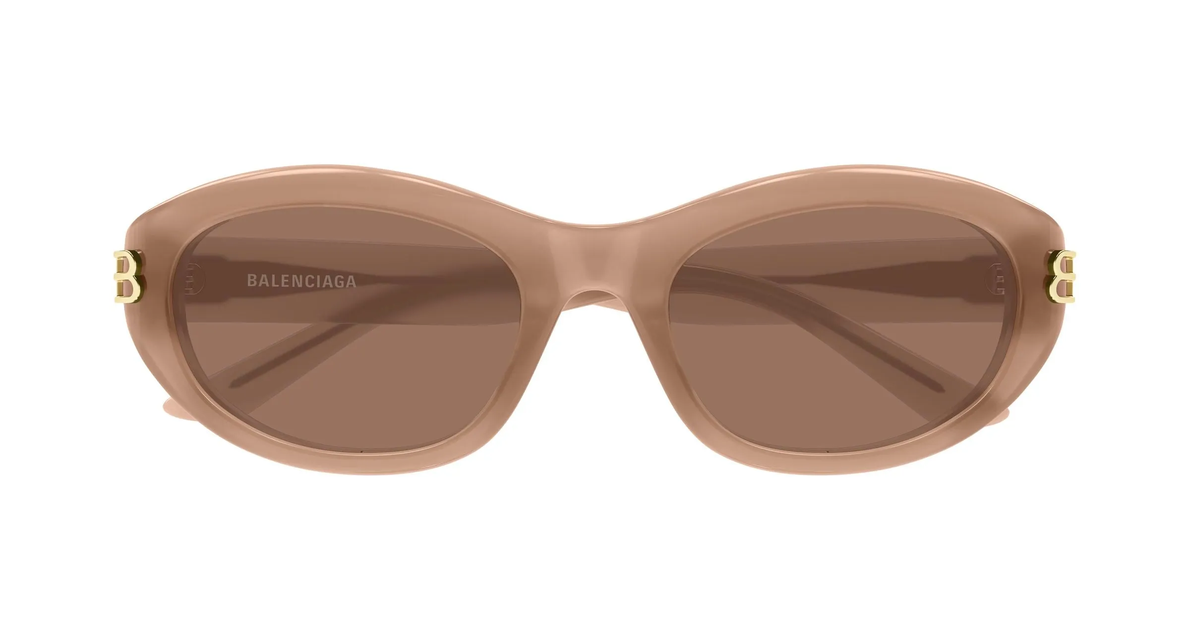 Balenciaga BB0434SK 004 Occhiali da sole Acetato Marrone Marrone Rotonda - immagine 2