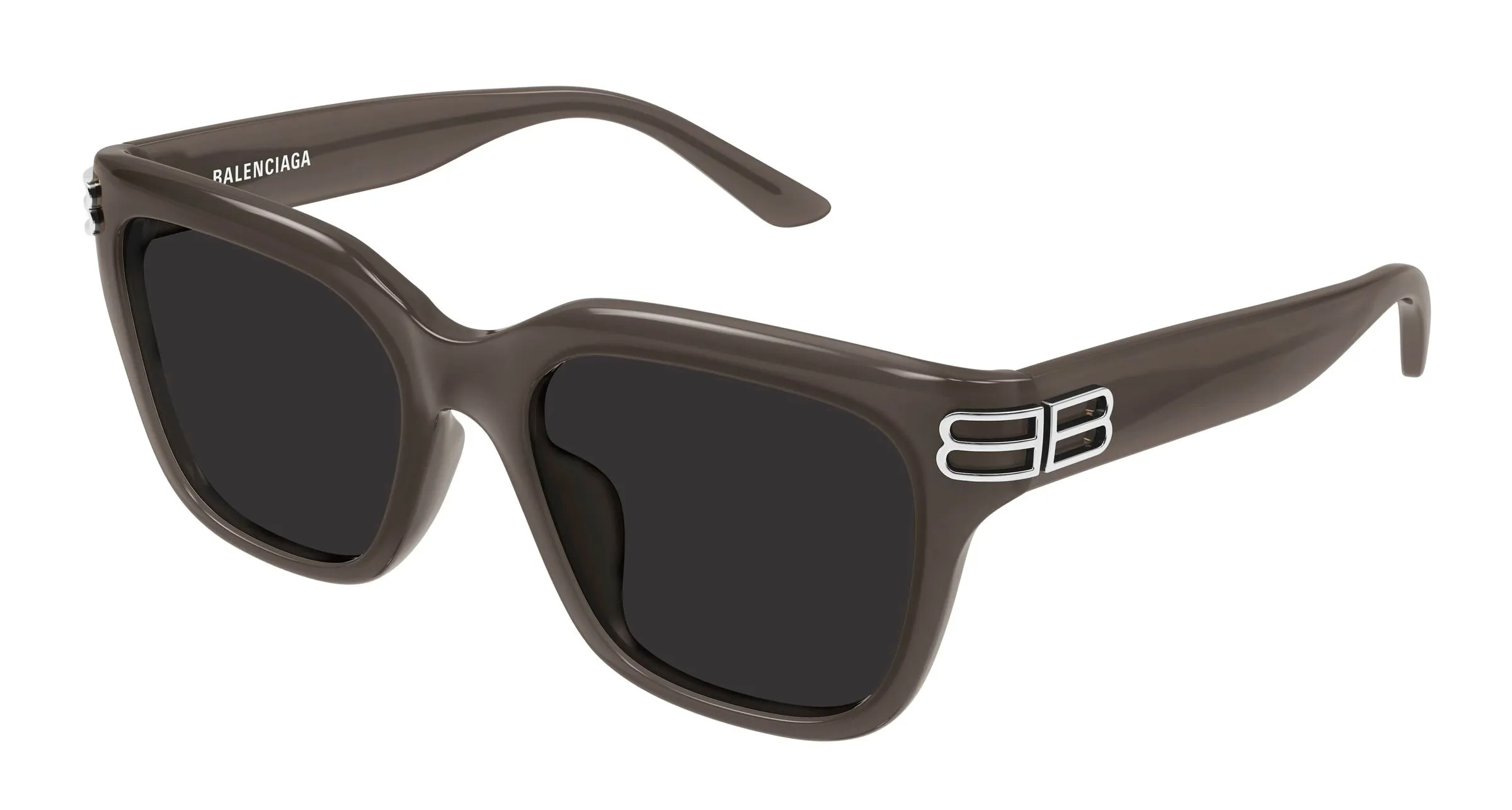 Balenciaga BB0433SK 004 Occhiali da sole Acetato Grigio Grigio Squadrata - immagine 1