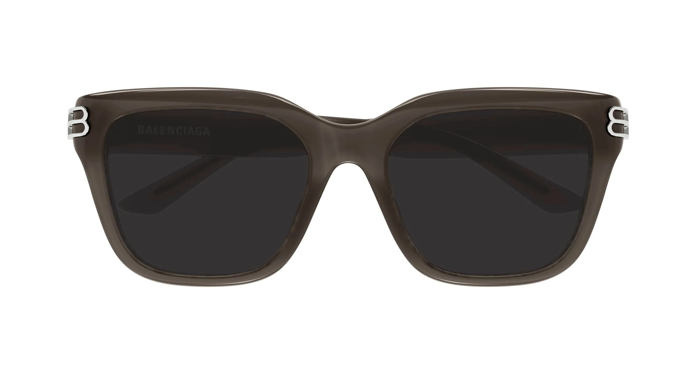 Balenciaga BB0433SK 004 Occhiali da sole Acetato Grigio Grigio Squadrata - immagine 2