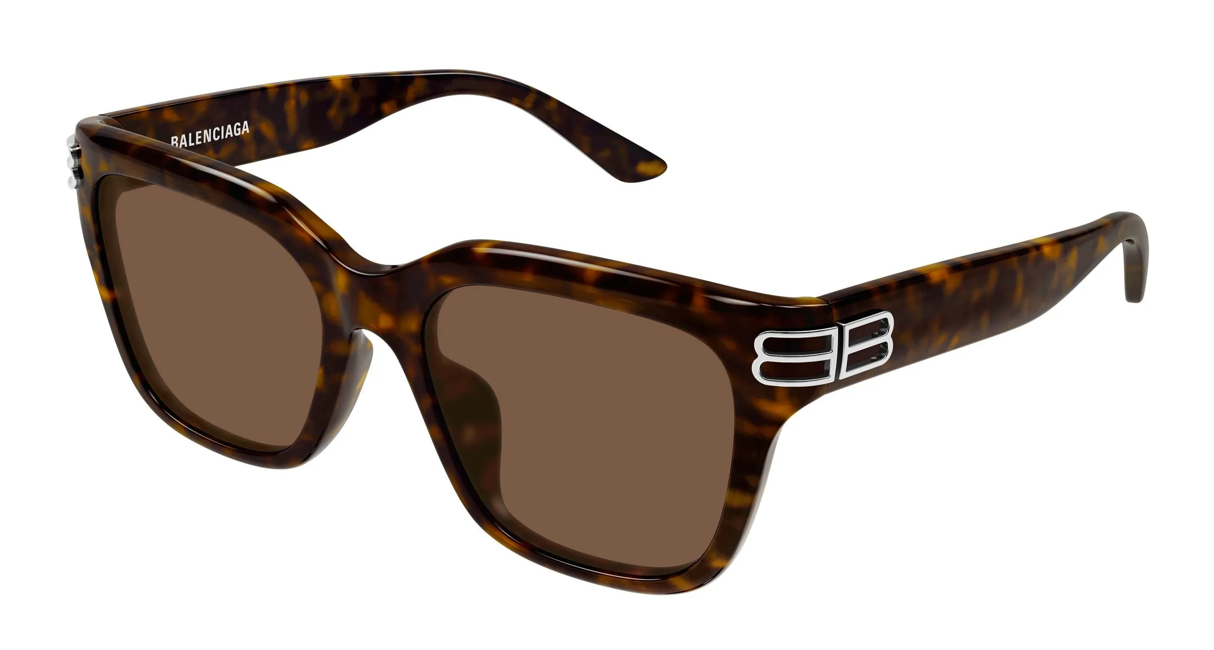 Balenciaga BB0433SK 002 Occhiali da sole Acetato Havana Marrone Squadrata - immagine 1