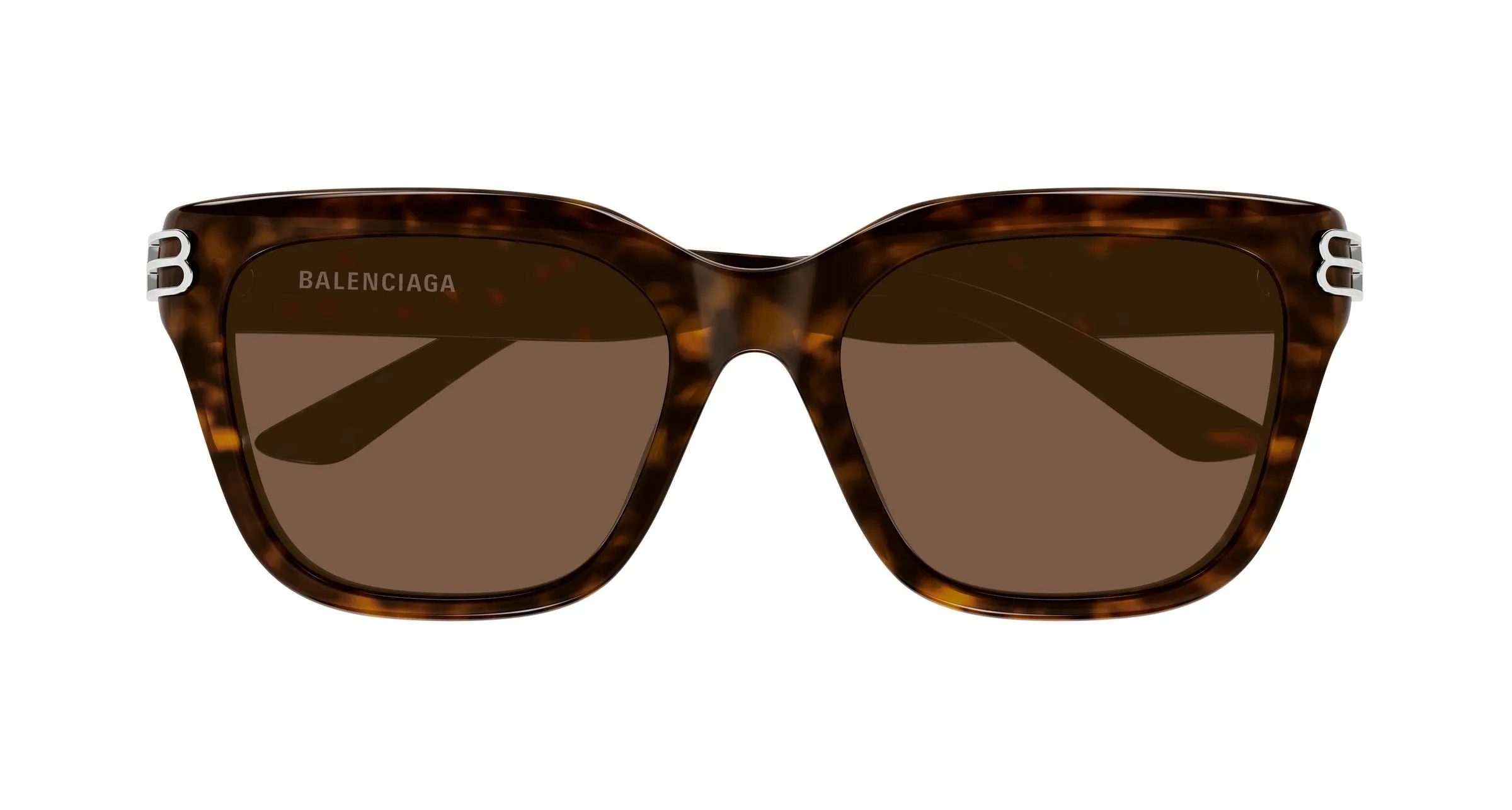 Balenciaga BB0433SK 002 Occhiali da sole Acetato Havana Marrone Squadrata - immagine 2