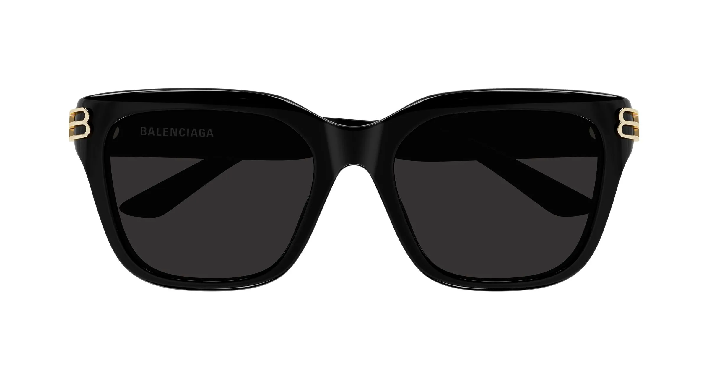 Balenciaga BB0433SK 001 Occhiali da sole Acetato Nero Grigio Squadrata - immagine 2