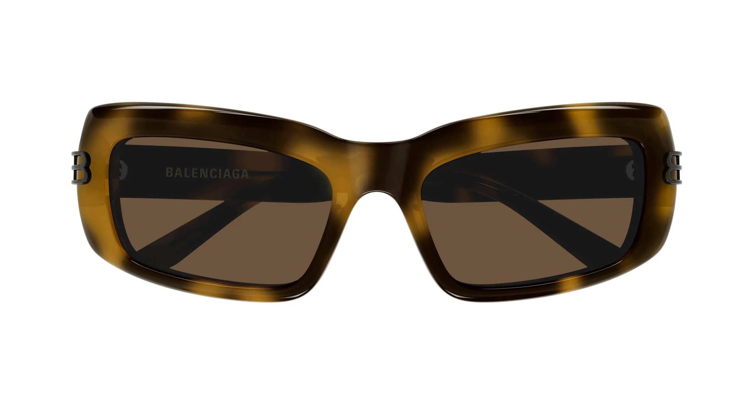 Balenciaga BB0432S 006 Occhiali da sole Acetato Havana Marrone Squadrata - immagine 2