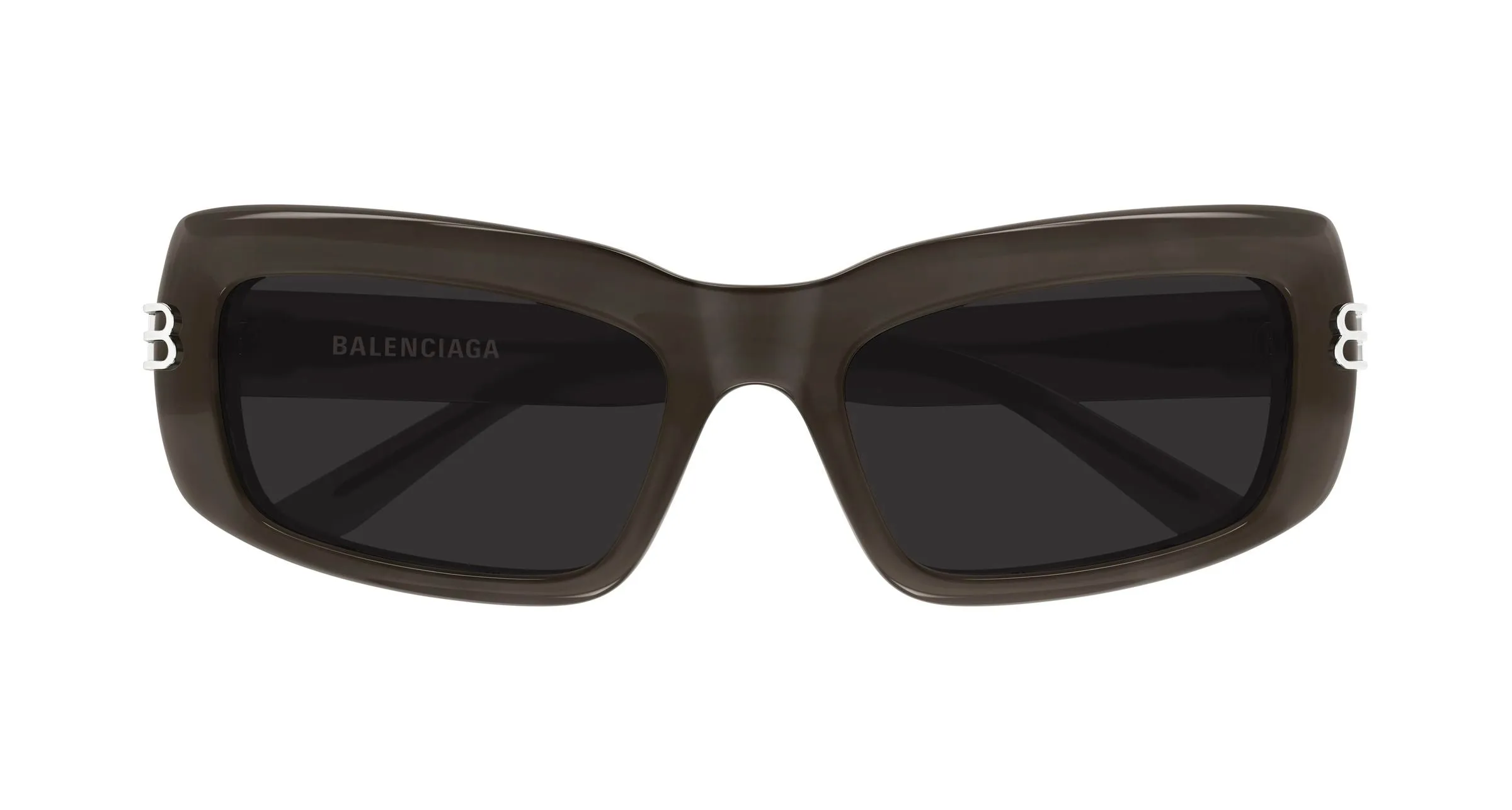 Balenciaga BB0432S 005 Occhiali da sole Acetato Grigio Grigio Squadrata - immagine 2