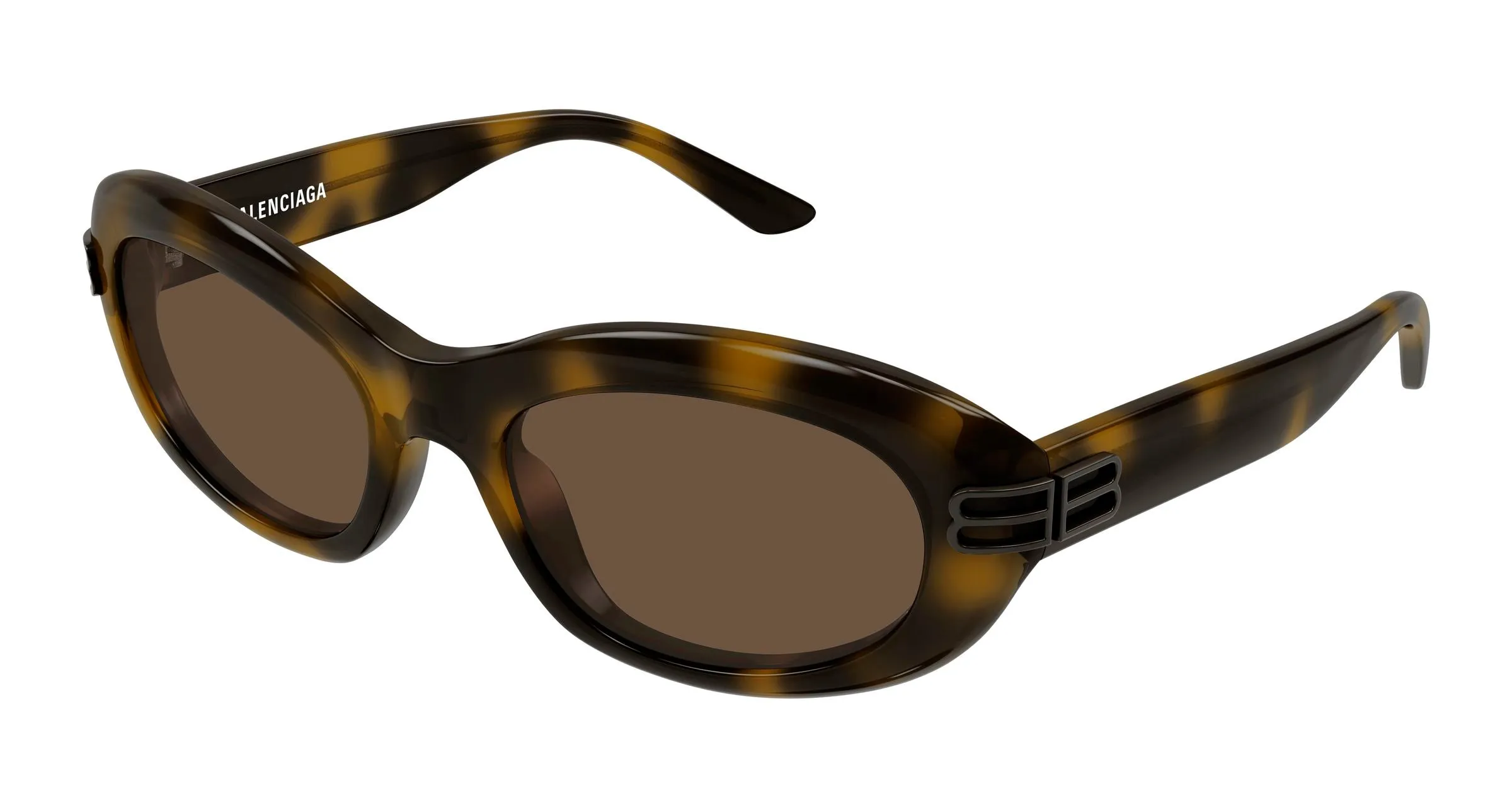 Balenciaga BB0431S 006 Occhiali da sole Acetato Havana Marrone Rotonda - immagine 1