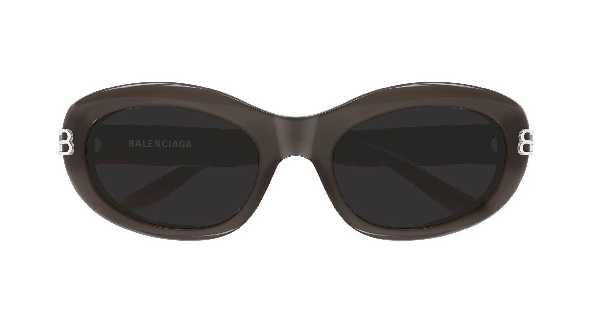 Balenciaga BB0431S 005 Occhiali da sole Acetato Grigio Grigio Rotonda - immagine 2