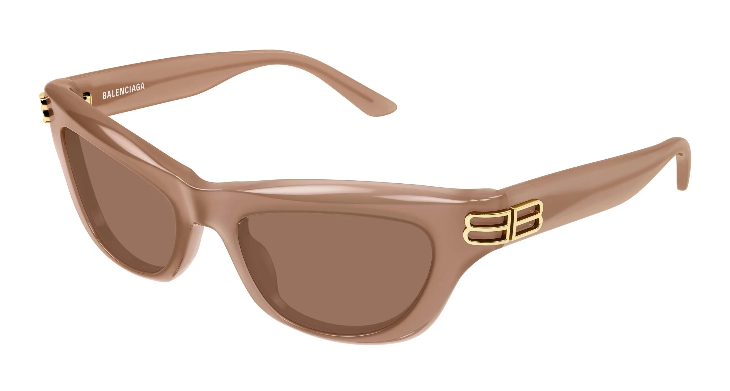 Balenciaga BB0430S 004 Occhiali da sole Acetato Marrone Marrone Cat Eye - immagine 1
