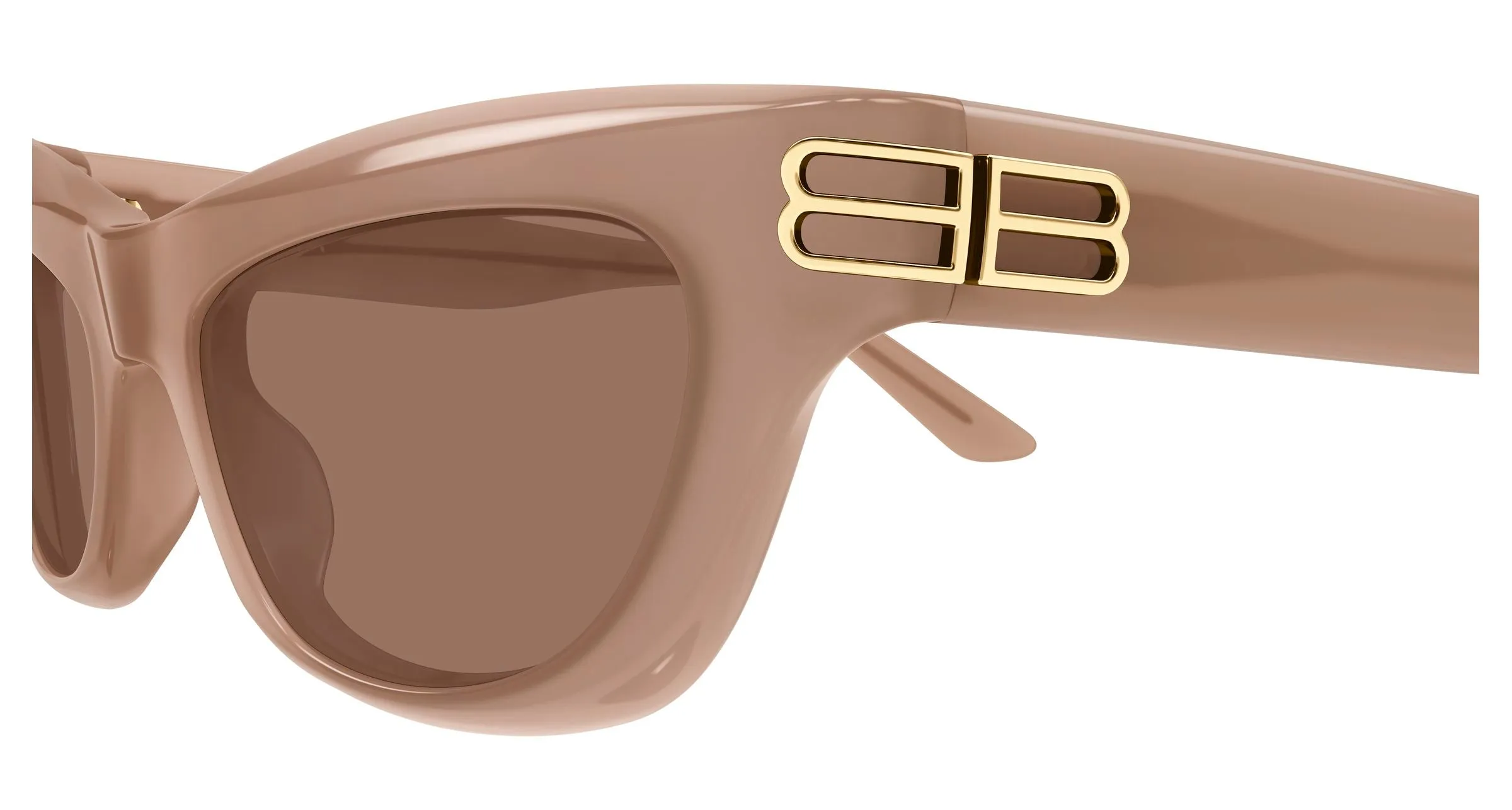 Balenciaga BB0430S 004 Occhiali da sole Acetato Marrone Marrone Cat Eye - immagine 3