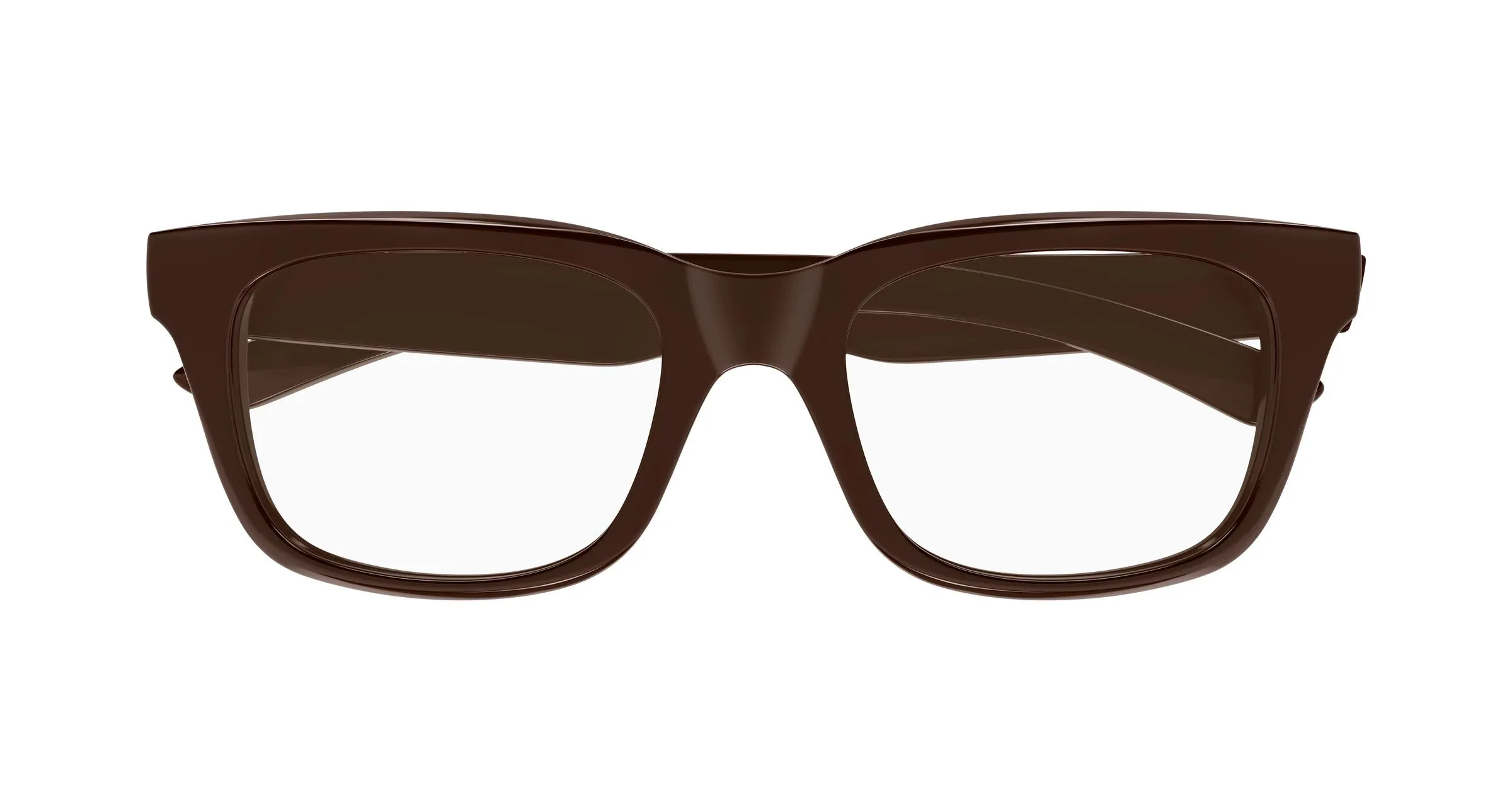 Balenciaga BB0429O 005 Montature da vista Acetato Marrone Trasparente Squadrata - immagine 2