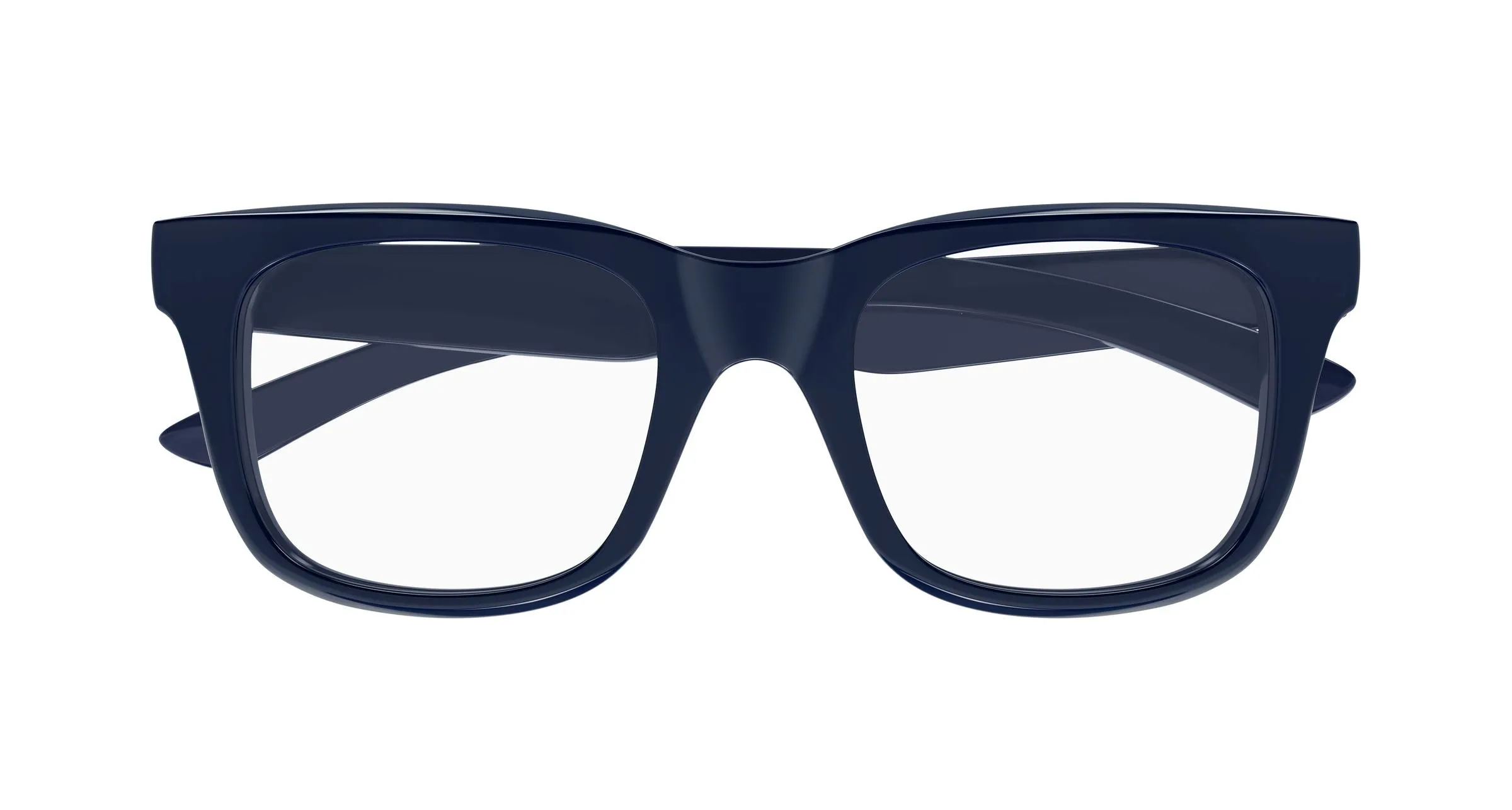 Balenciaga BB0428O 010 Montature da vista Acetato Blu Trasparente Squadrata - immagine 2