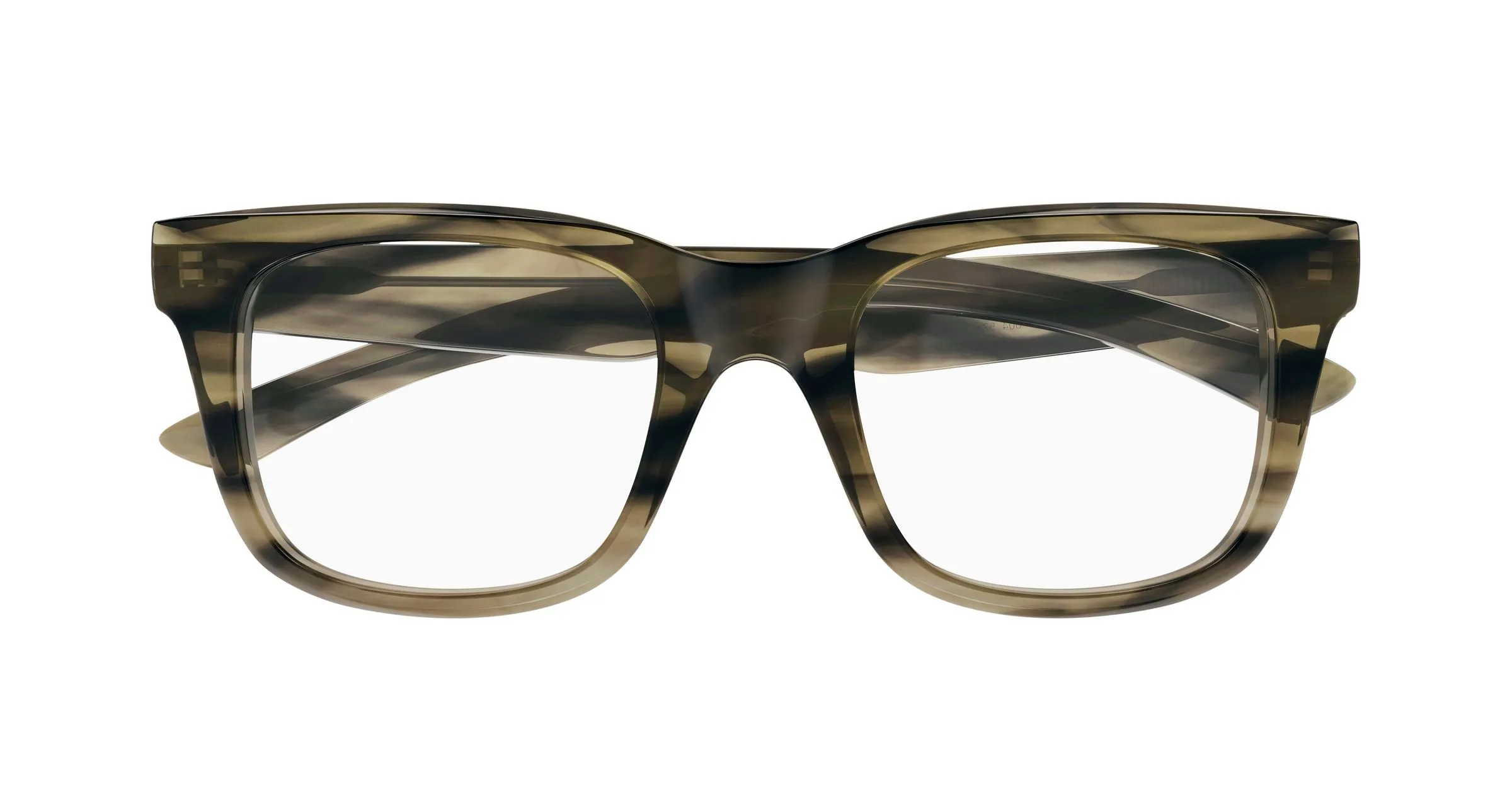 Balenciaga BB0428O 009 Montature da vista Acetato Havana Trasparente Squadrata - immagine 2