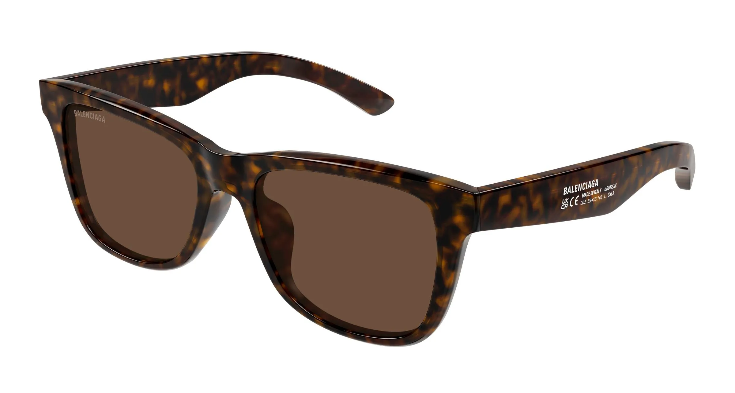 Balenciaga BB0425SK 002 Occhiali da sole Acetato Havana Marrone Squadrata - immagine 1