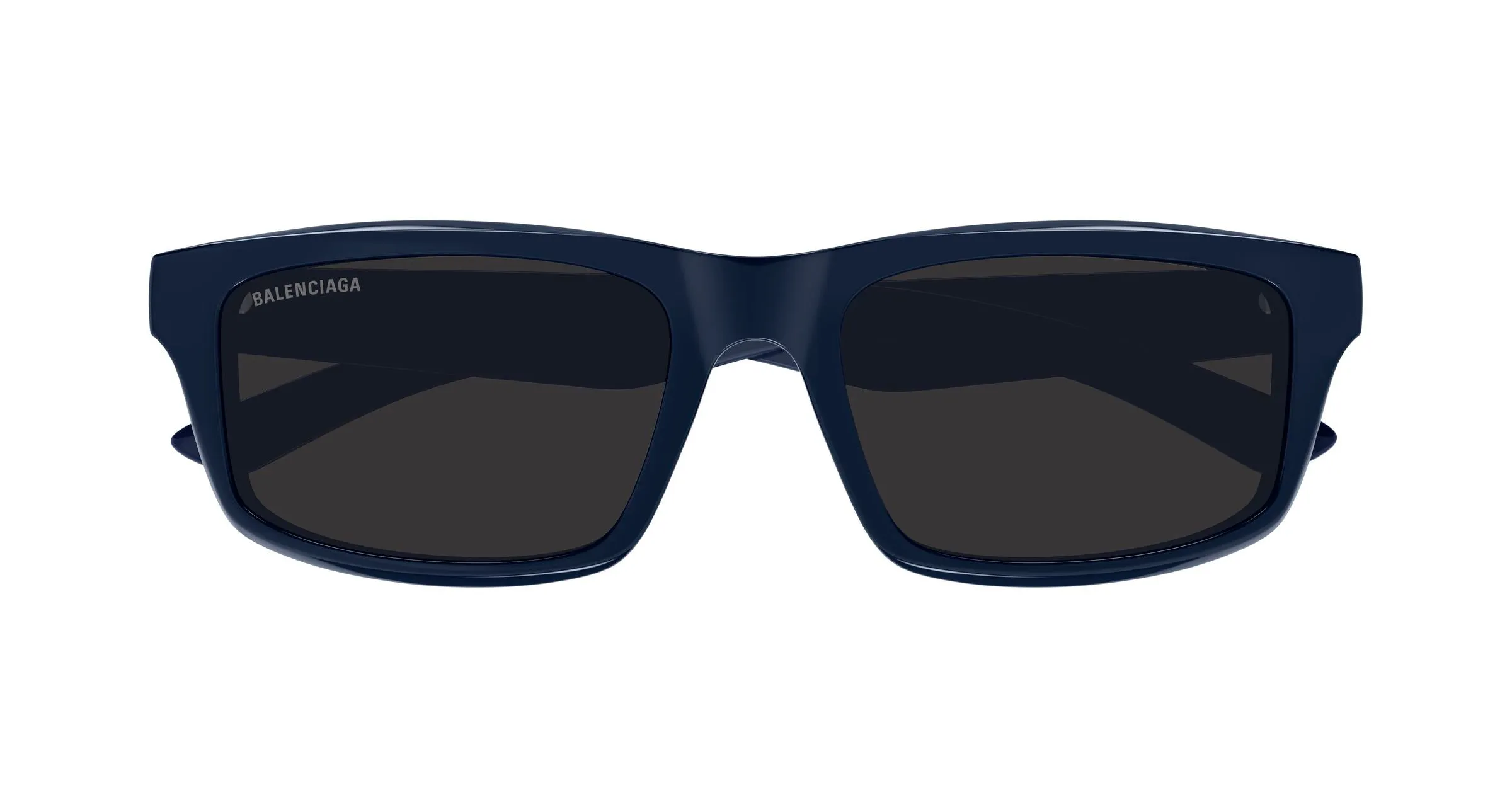 Balenciaga BB0424SK 004 Occhiali da sole Acetato Blu Grigio Squadrata - immagine 2