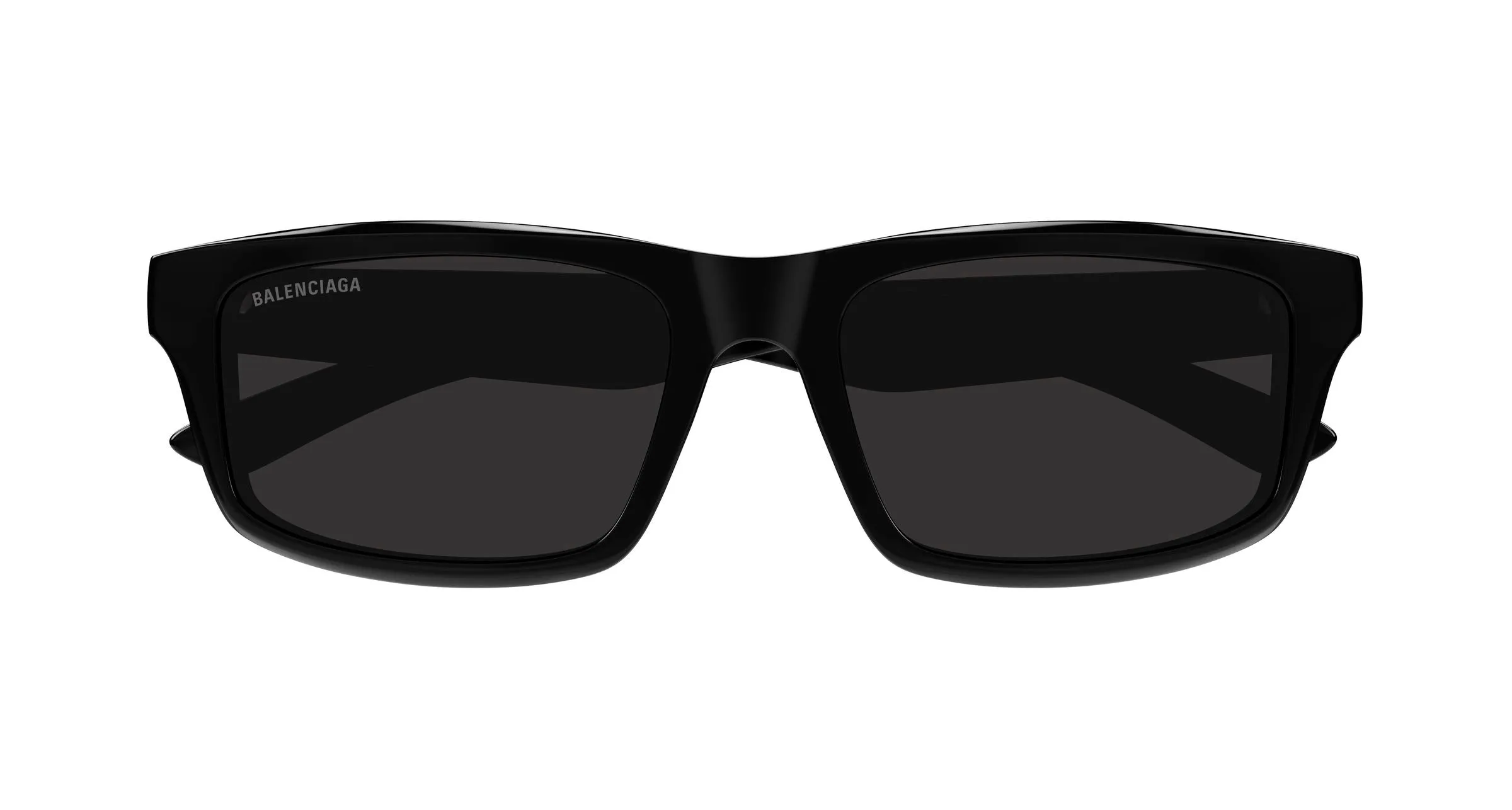 Balenciaga BB0424SK 001 Occhiali da sole Acetato Nero Grigio Squadrata - immagine 2