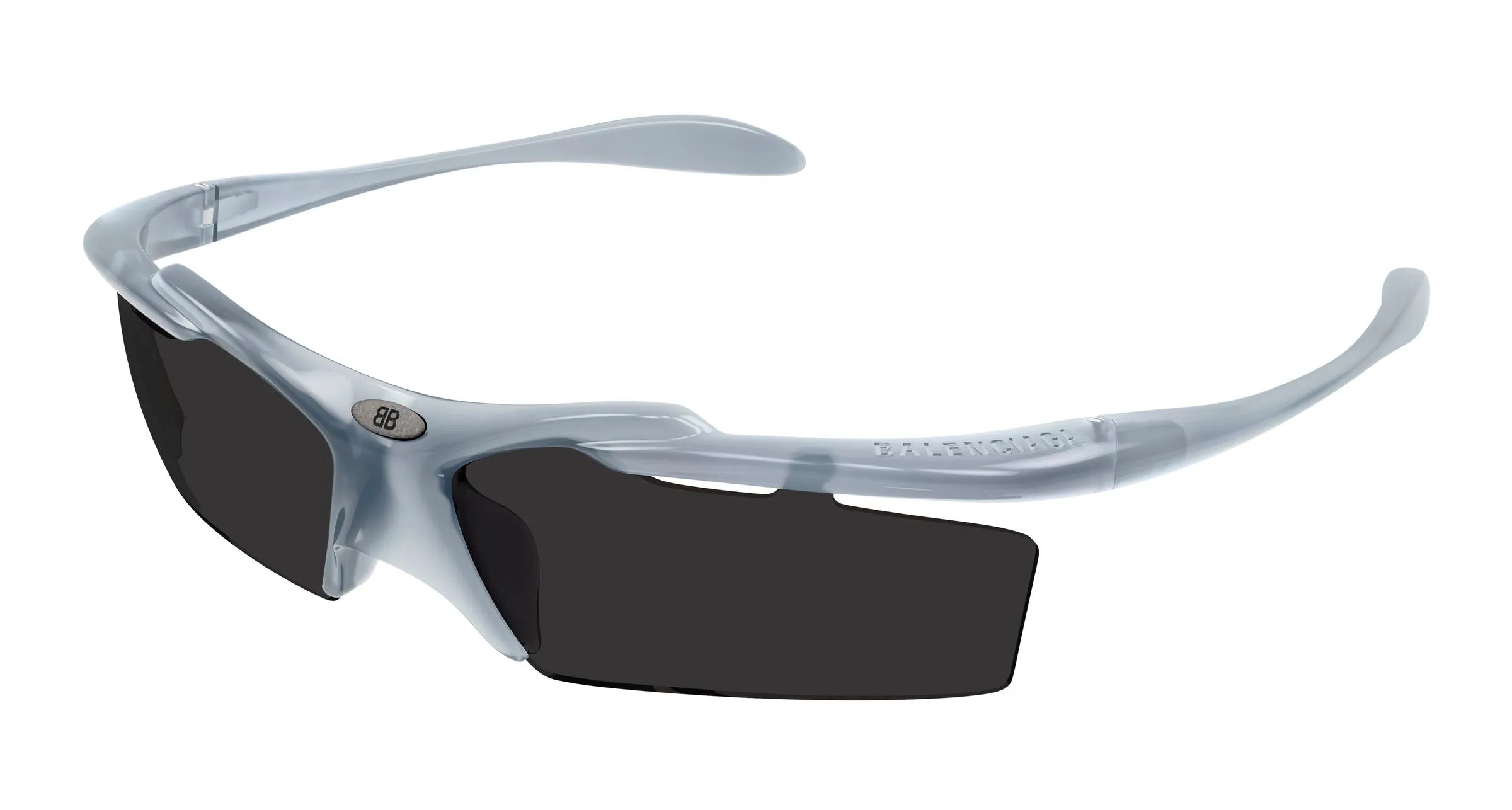 Balenciaga BB0420S 005 Occhiali da sole Acetato Grigio Grigio Geometrica - immagine 1