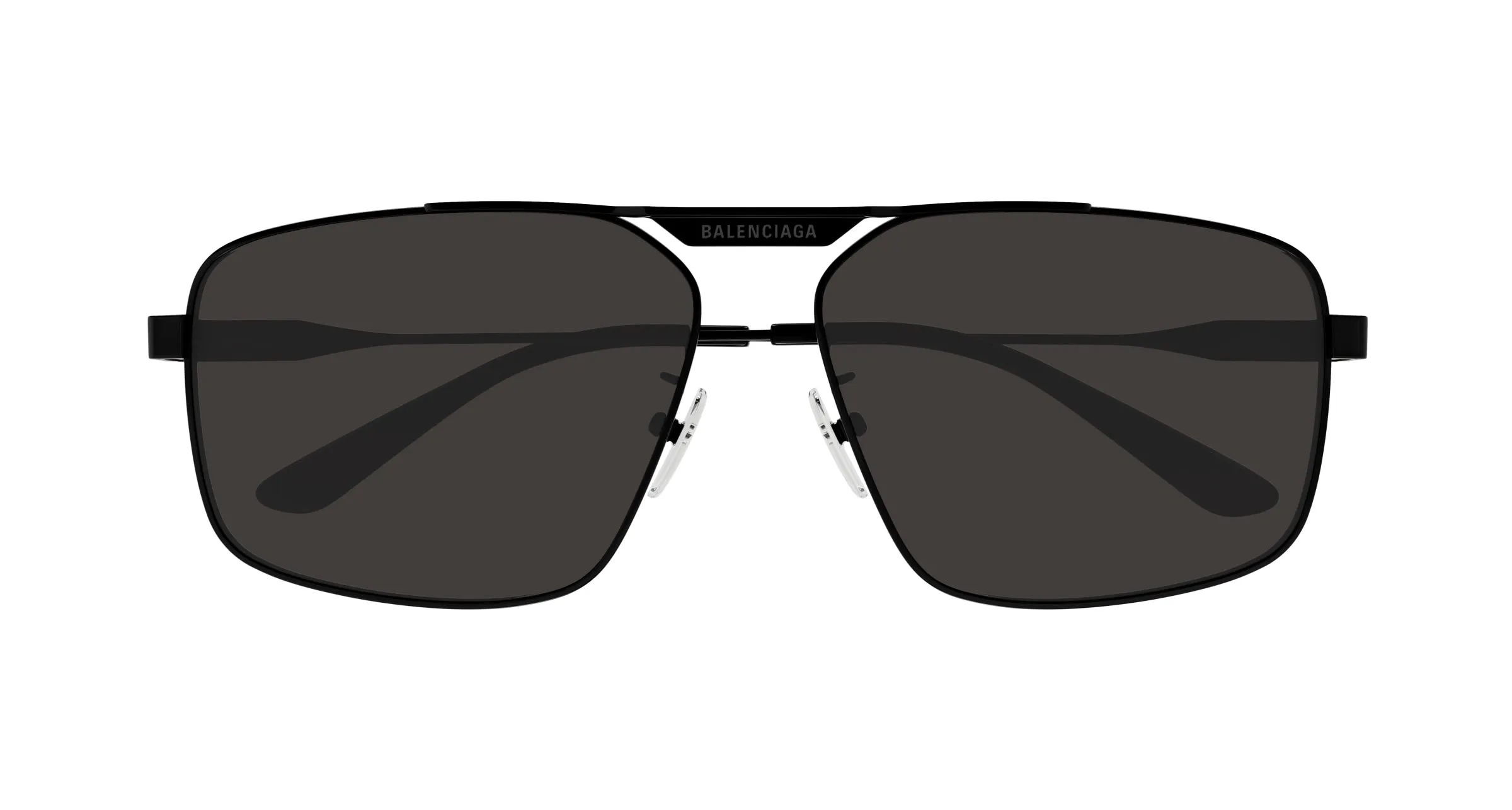 Balenciaga BB0418SK 001 Occhiali da sole Acetato Nero Grigio Pilot - immagine 2