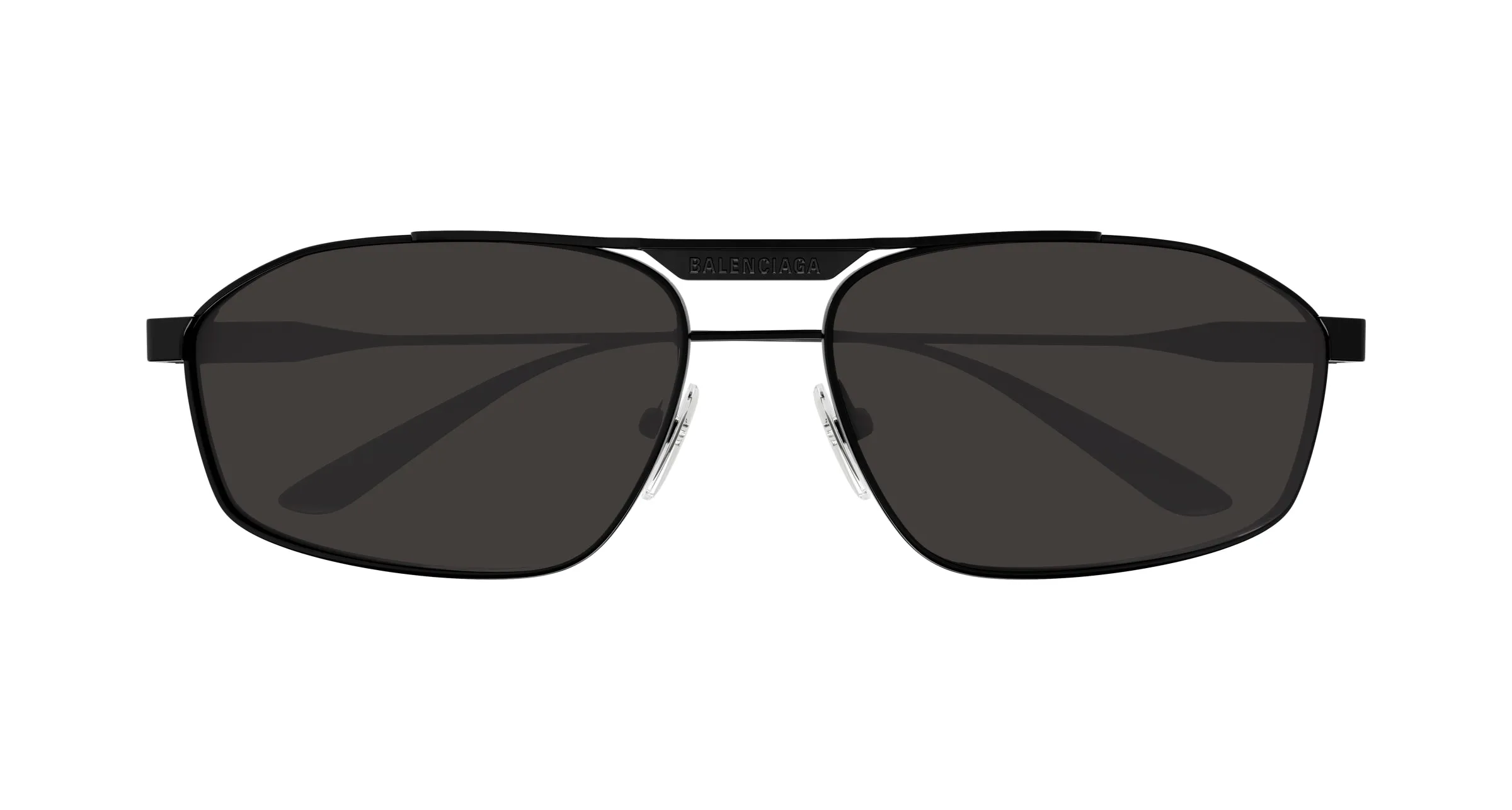 Balenciaga BB0416S 001 Occhiali da sole Acetato Nero Grigio Pilot - immagine 2