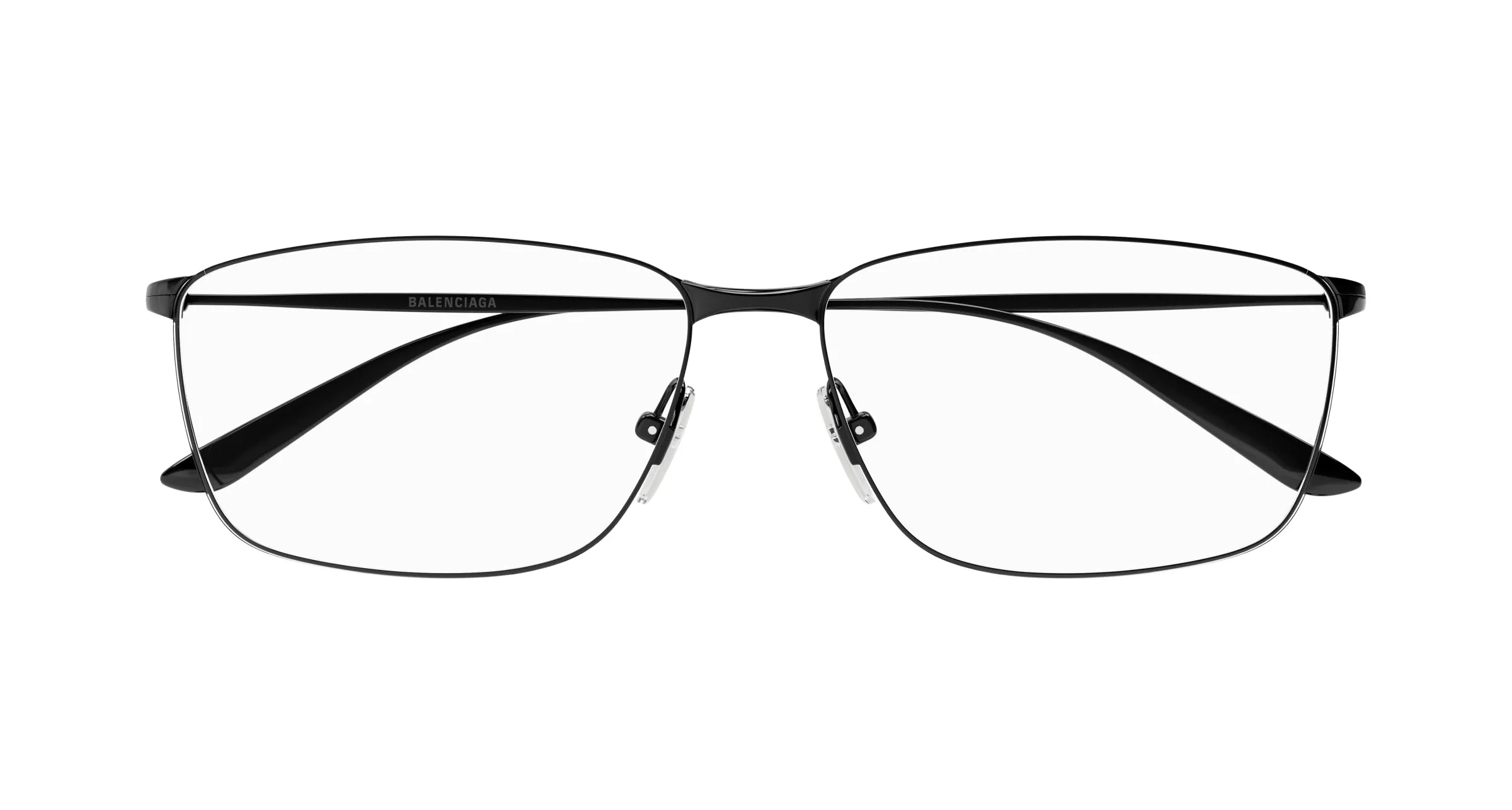Balenciaga BB0415O 001 Montature da vista Acetato Nero Trasparente Squadrata - immagine 2