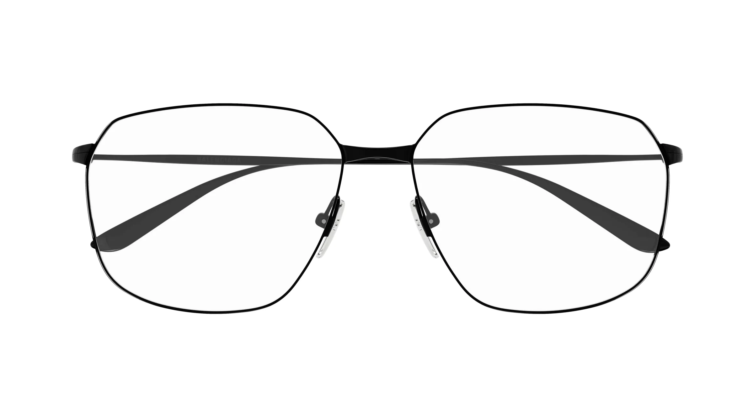 Balenciaga BB0414O 001 Montature da vista Acetato Nero Trasparente Squadrata - immagine 2