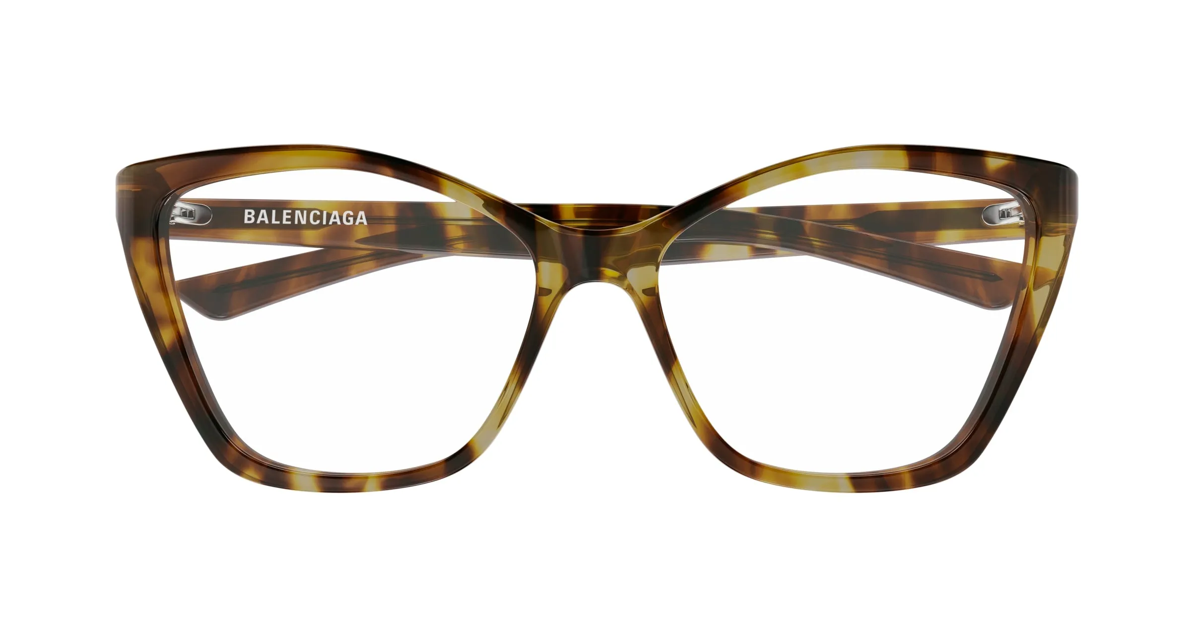 Balenciaga BB0405O 003 Montature da vista Acetato Havana Trasparente Farfalla - immagine 2
