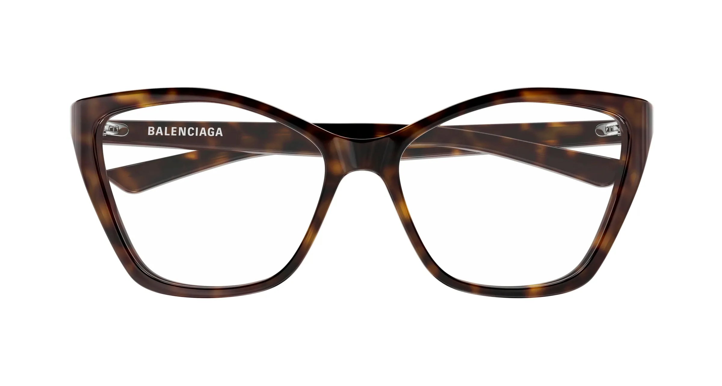 Balenciaga BB0405O 002 Montature da vista Acetato Havana Trasparente Farfalla - immagine 2