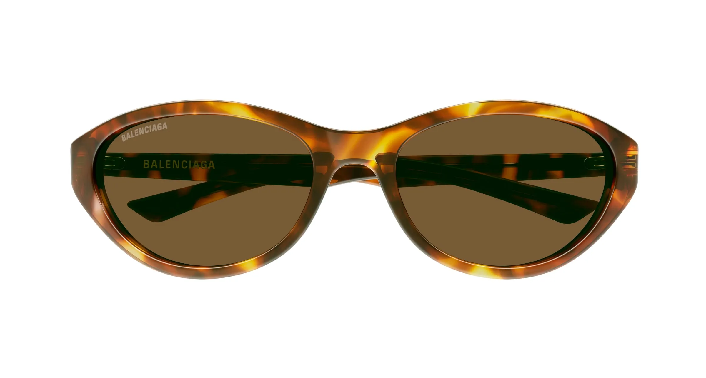 Balenciaga BB0404SK 002 Occhiali da sole Acetato Havana Marrone Rotonda - immagine 2