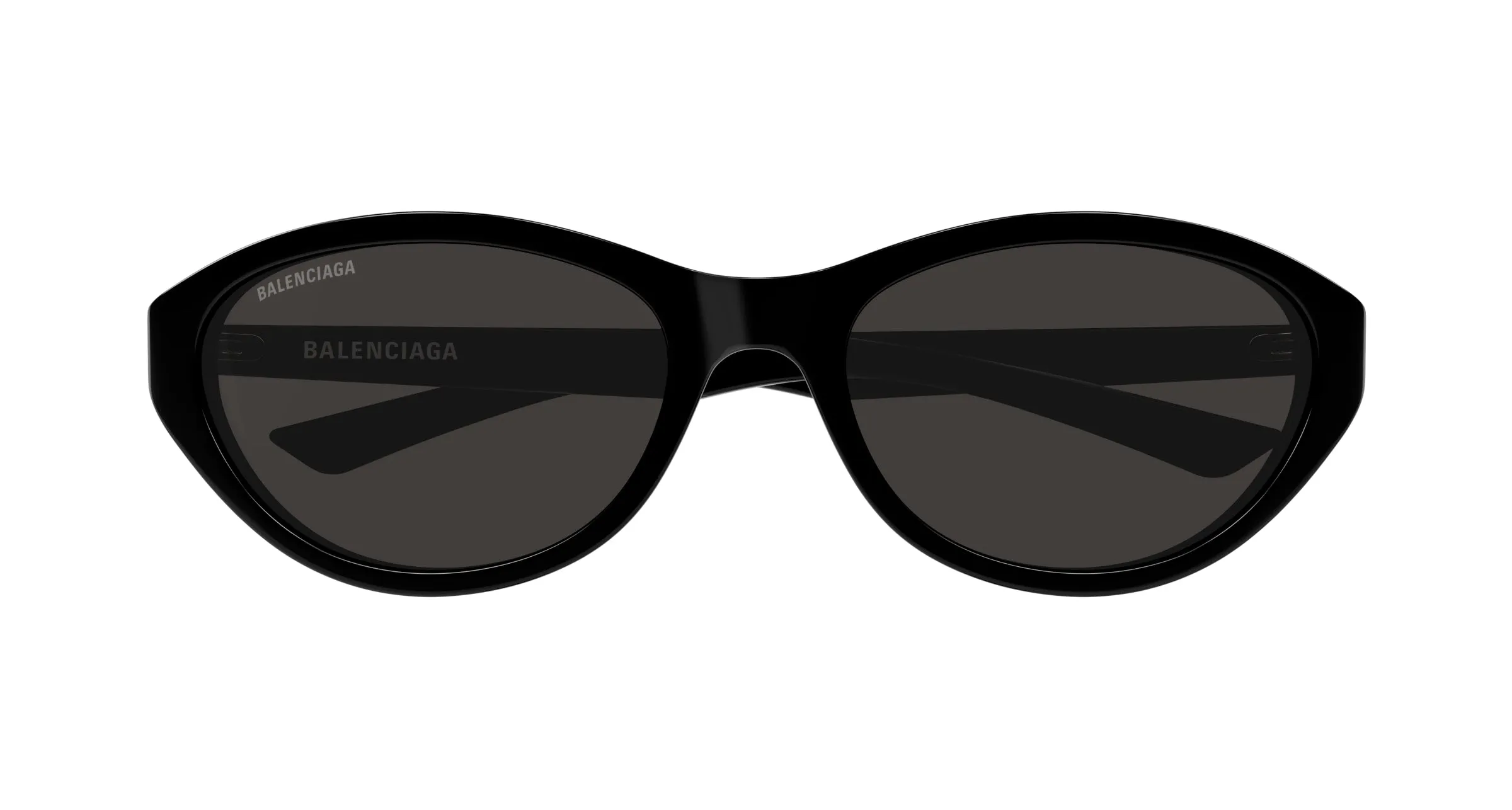 Balenciaga BB0404SK 001 Occhiali da sole Acetato Nero Grigio Rotonda - immagine 2