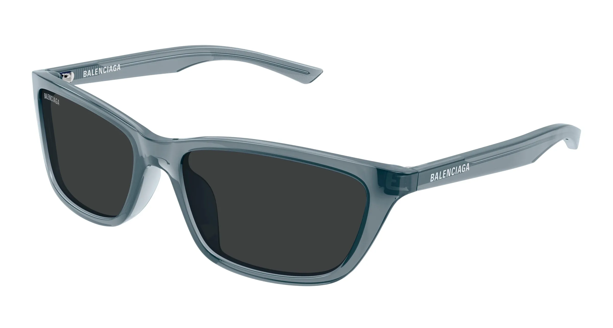 Balenciaga BB0403SK 003 Occhiali da sole Acetato Verde Grigio Squadrata - immagine 1