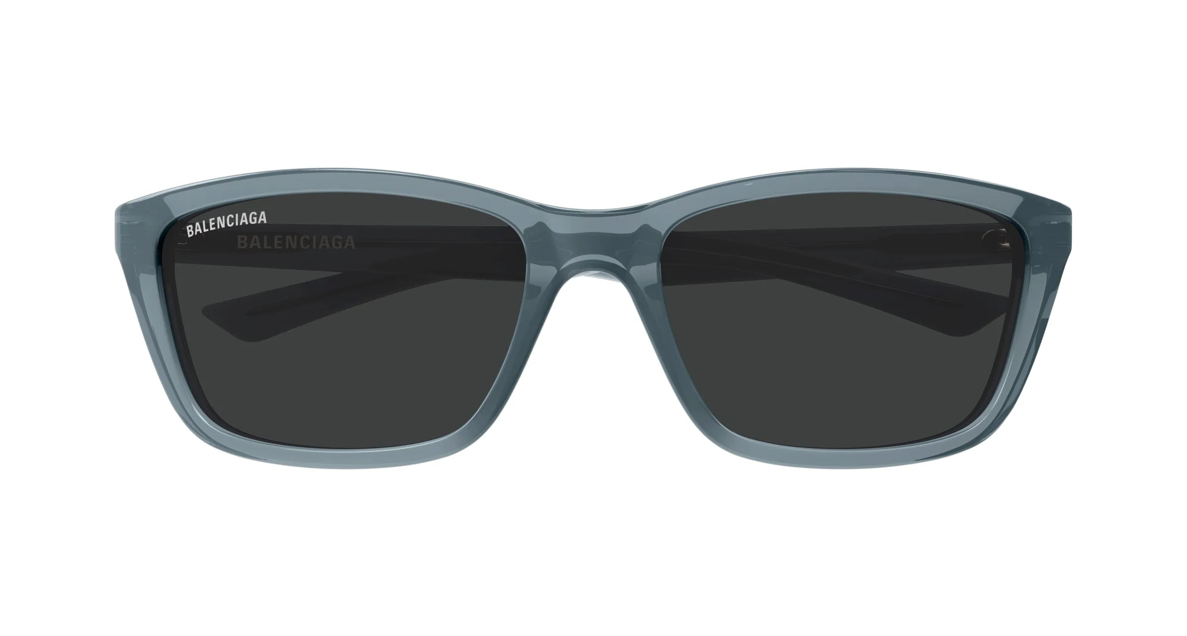 Balenciaga BB0403SK 003 Occhiali da sole Acetato Verde Grigio Squadrata - immagine 2