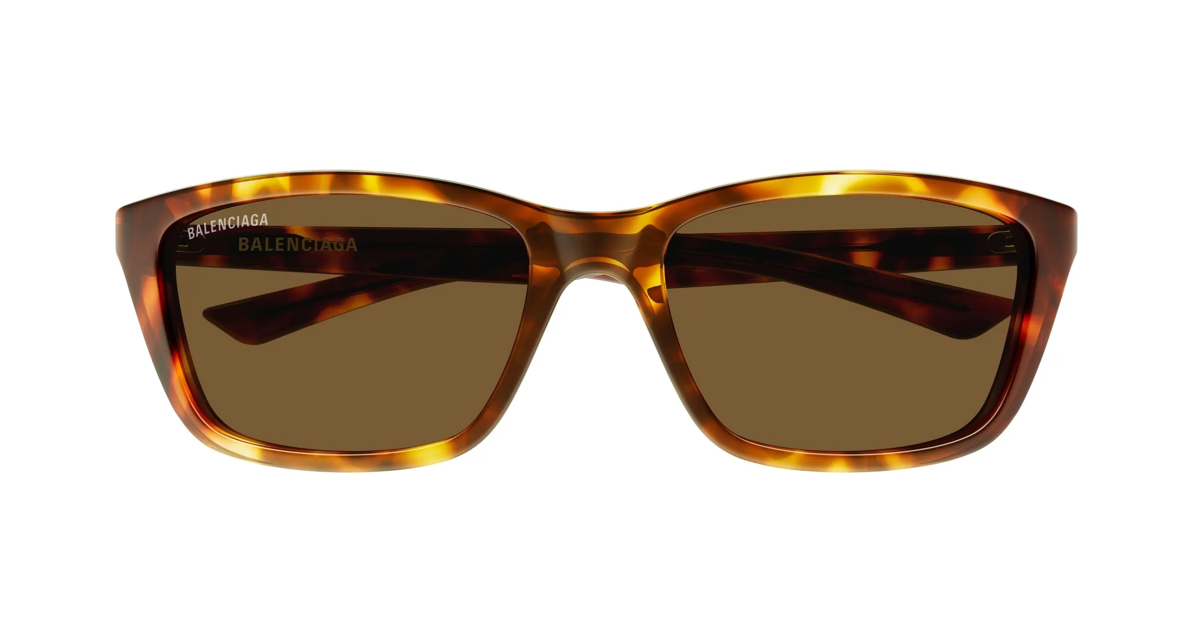 Balenciaga BB0403SK 002 Occhiali da sole Acetato Havana Marrone Squadrata - immagine 2