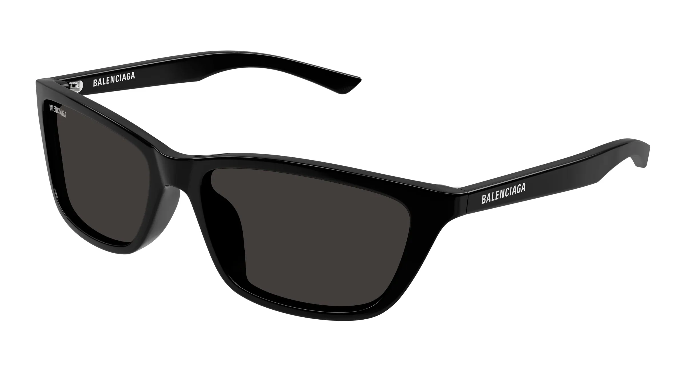 Balenciaga BB0403SK 001 Occhiali da sole Acetato Nero Grigio Squadrata - immagine 1