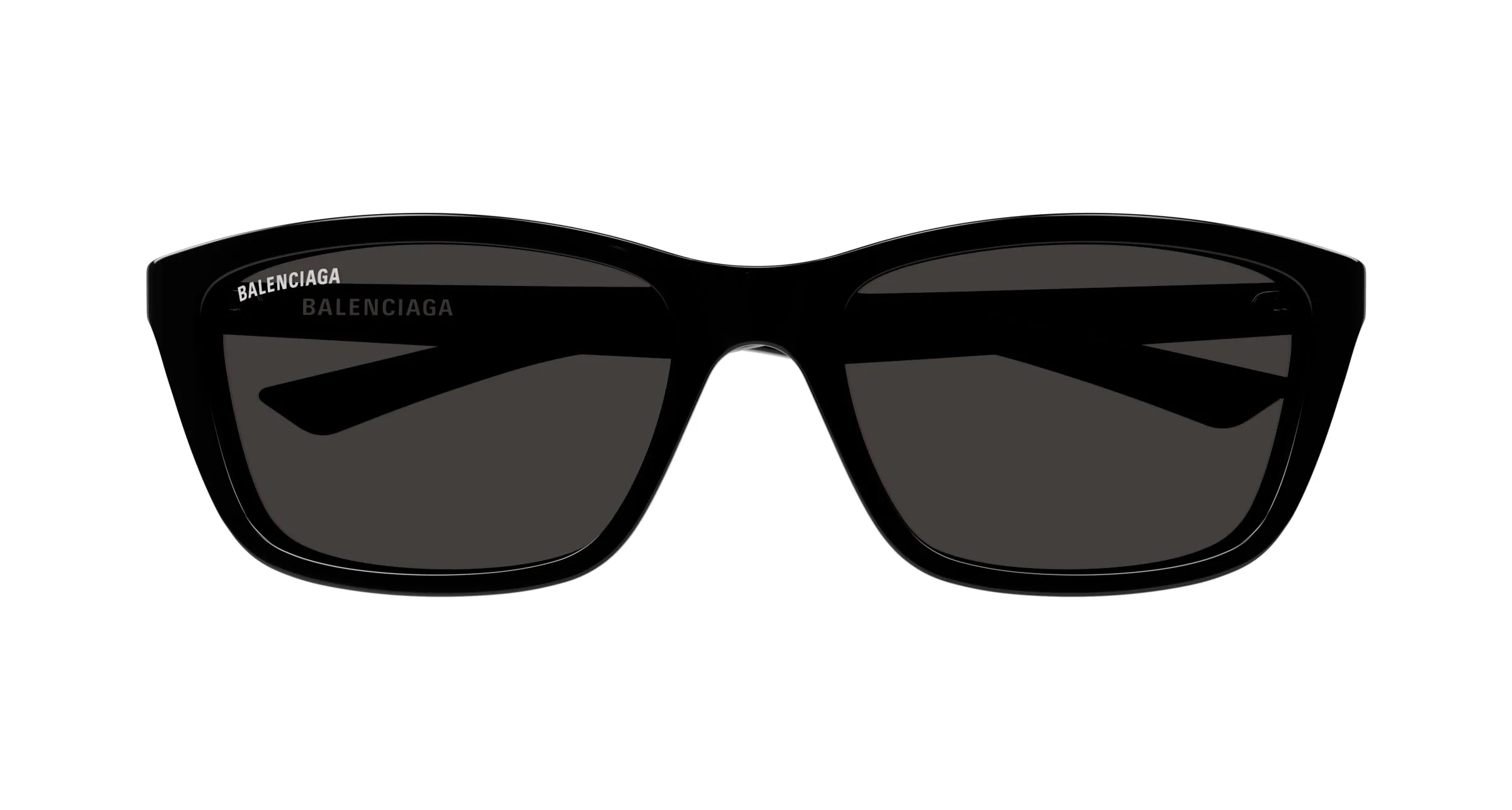 Balenciaga BB0403SK 001 Occhiali da sole Acetato Nero Grigio Squadrata - immagine 2