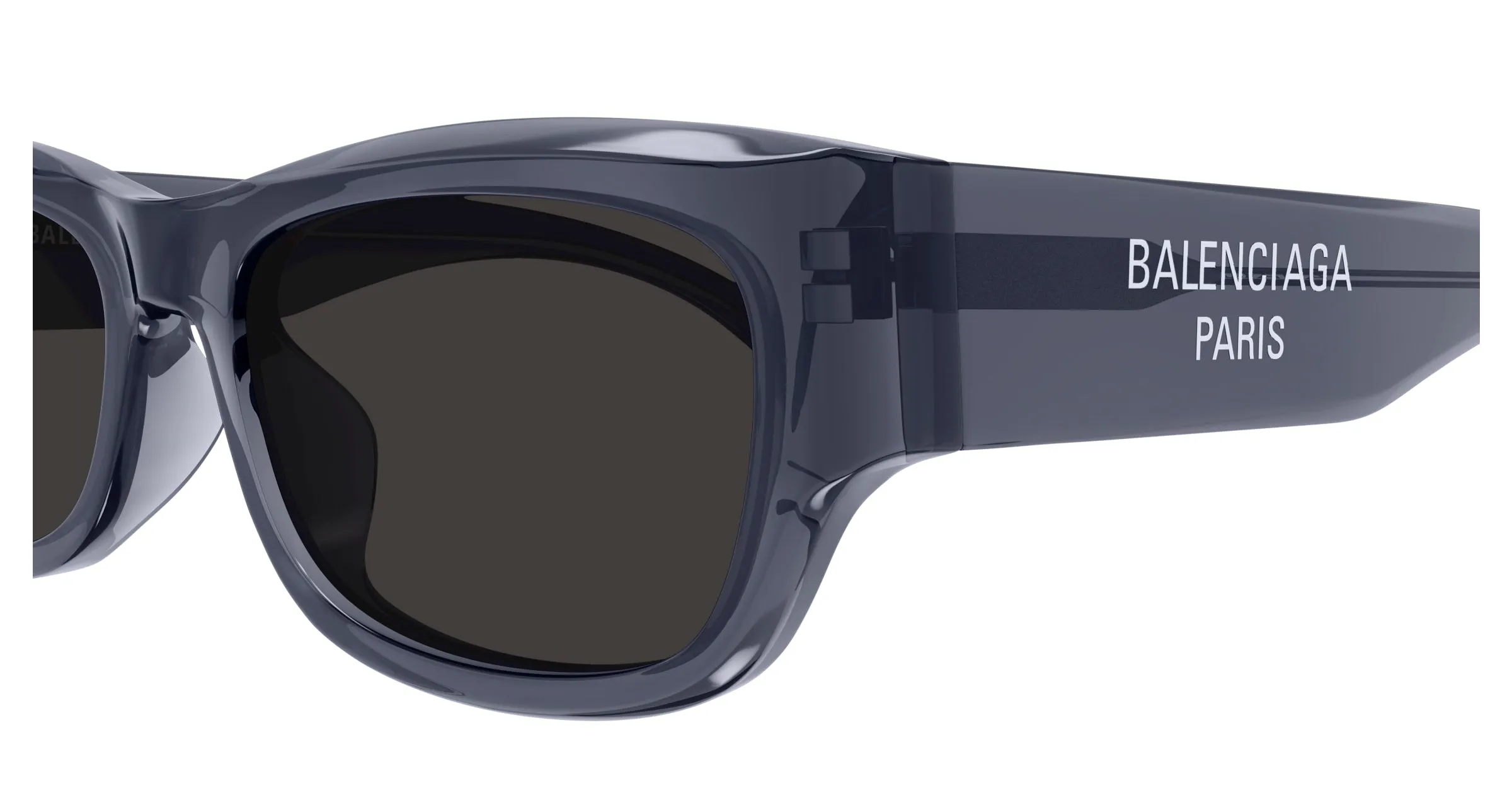 Balenciaga BB0390SK 003 Occhiali da sole Acetato Grigio Grigio Squadrata - immagine 3