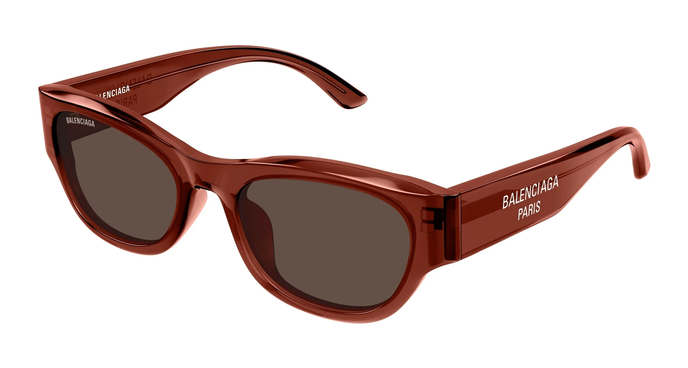 Balenciaga BB0389SK 004 Occhiali da sole Acetato Marrone Marrone Squadrata - immagine 1