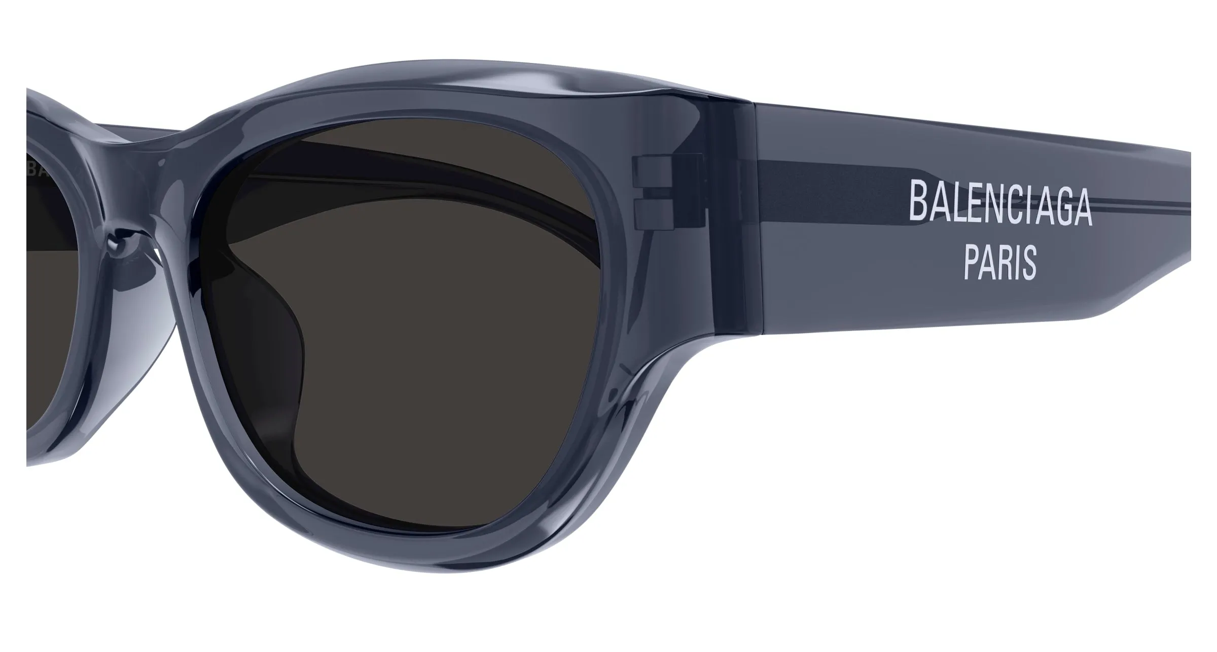 Balenciaga BB0389SK 003 Occhiali da sole Acetato Grigio Grigio Squadrata - immagine 3