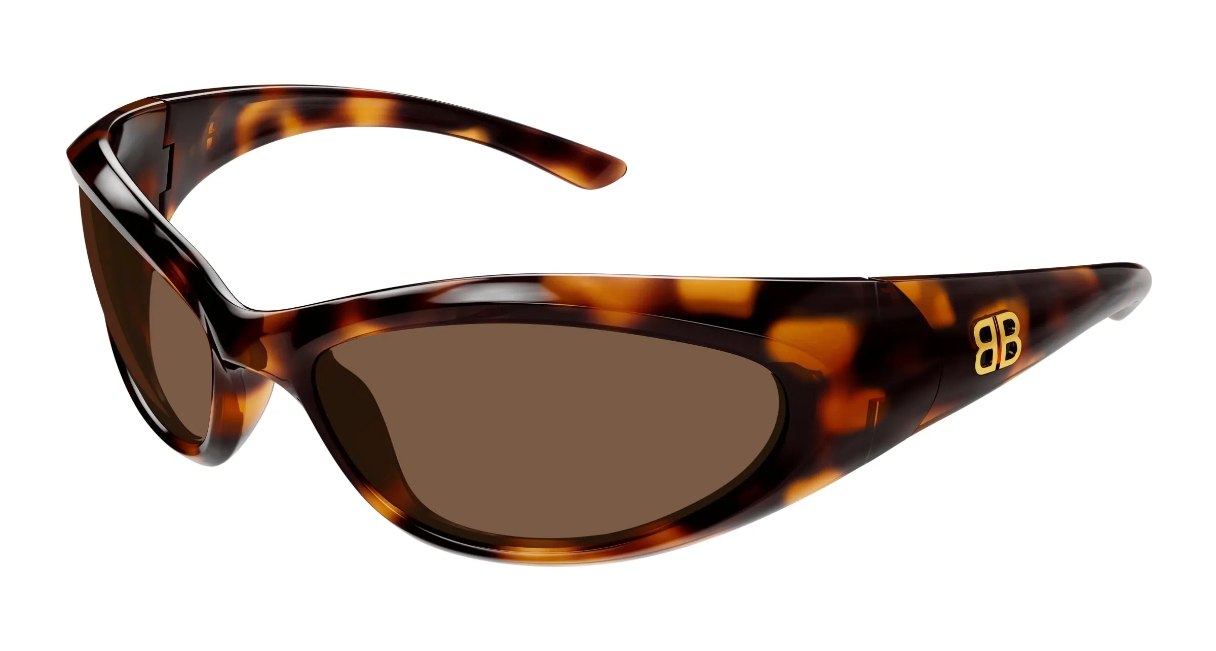 Balenciaga BB0384SA 002 Occhiali da sole Acetato Havana Marrone Cat Eye - immagine 1