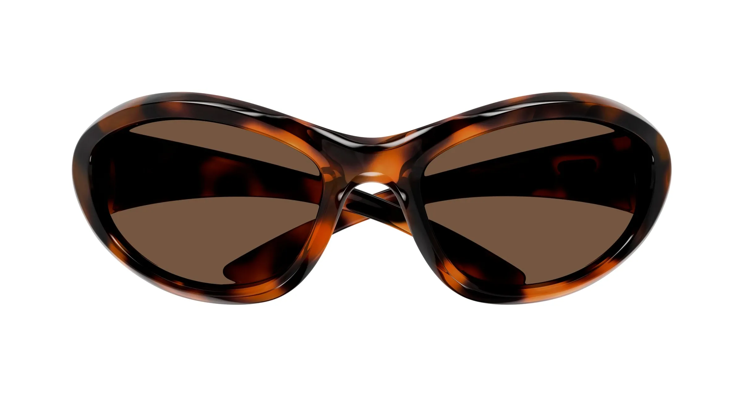 Balenciaga BB0384SA 002 Occhiali da sole Acetato Havana Marrone Cat Eye - immagine 2