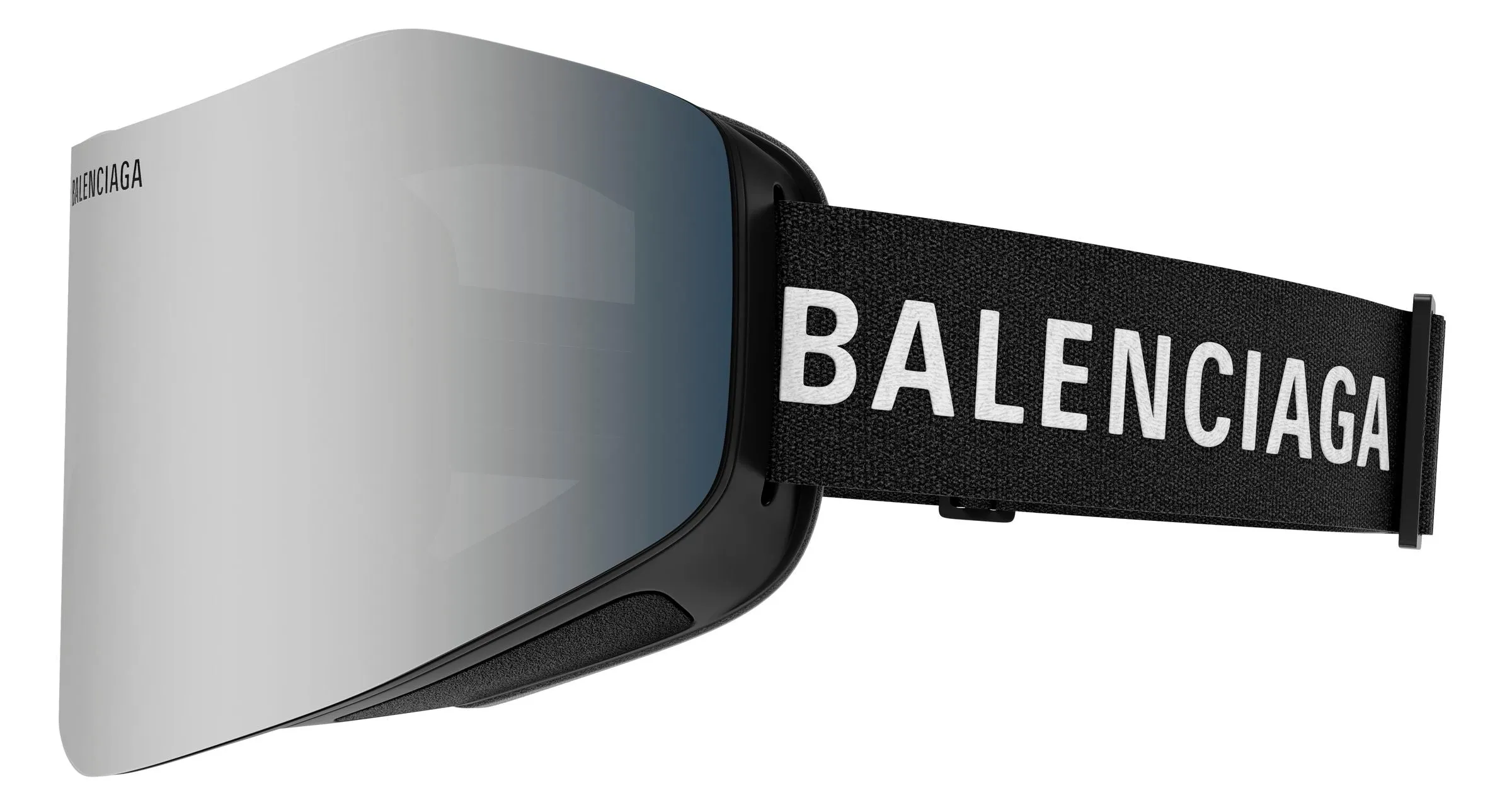 Balenciaga BB0379S 002 Maschere da sci Acetato Nero Argento Maschera - immagine 3