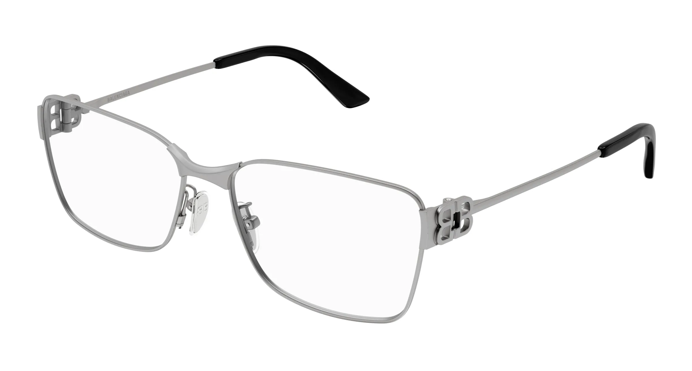 Balenciaga BB0375OA 002 Montature da vista Acetato Rutenio Trasparente Squadrata - immagine 1