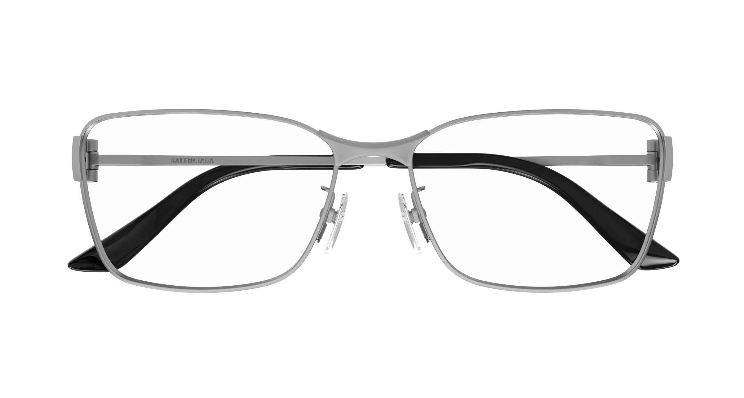 Balenciaga BB0375OA 002 Montature da vista Acetato Rutenio Trasparente Squadrata - immagine 2